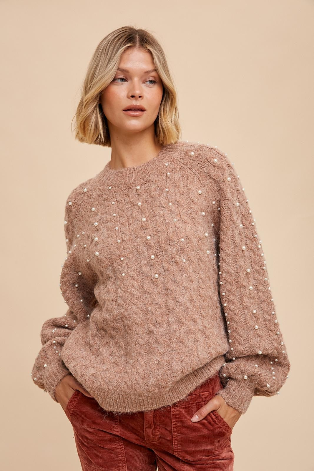 Pearl Knit Sweater - Out of the Blue