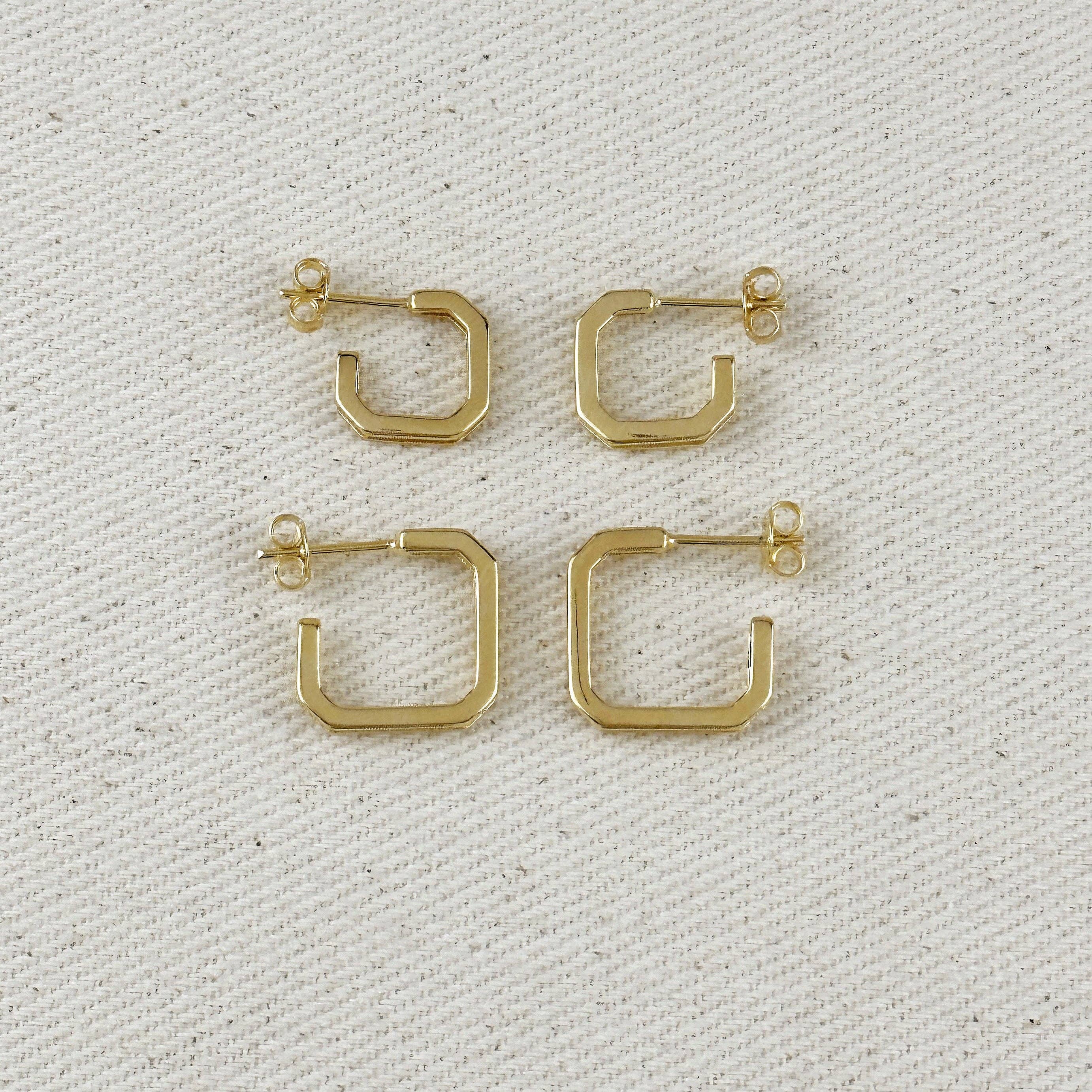 Square C-Hoop Earrings