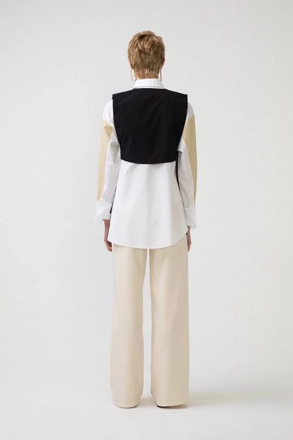 Colorblock shirt with Vest - Out of the Blue