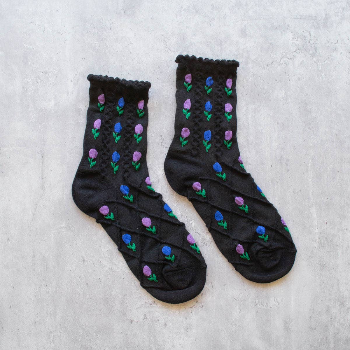Tulip Flower Casual Socks - Out of the Blue
