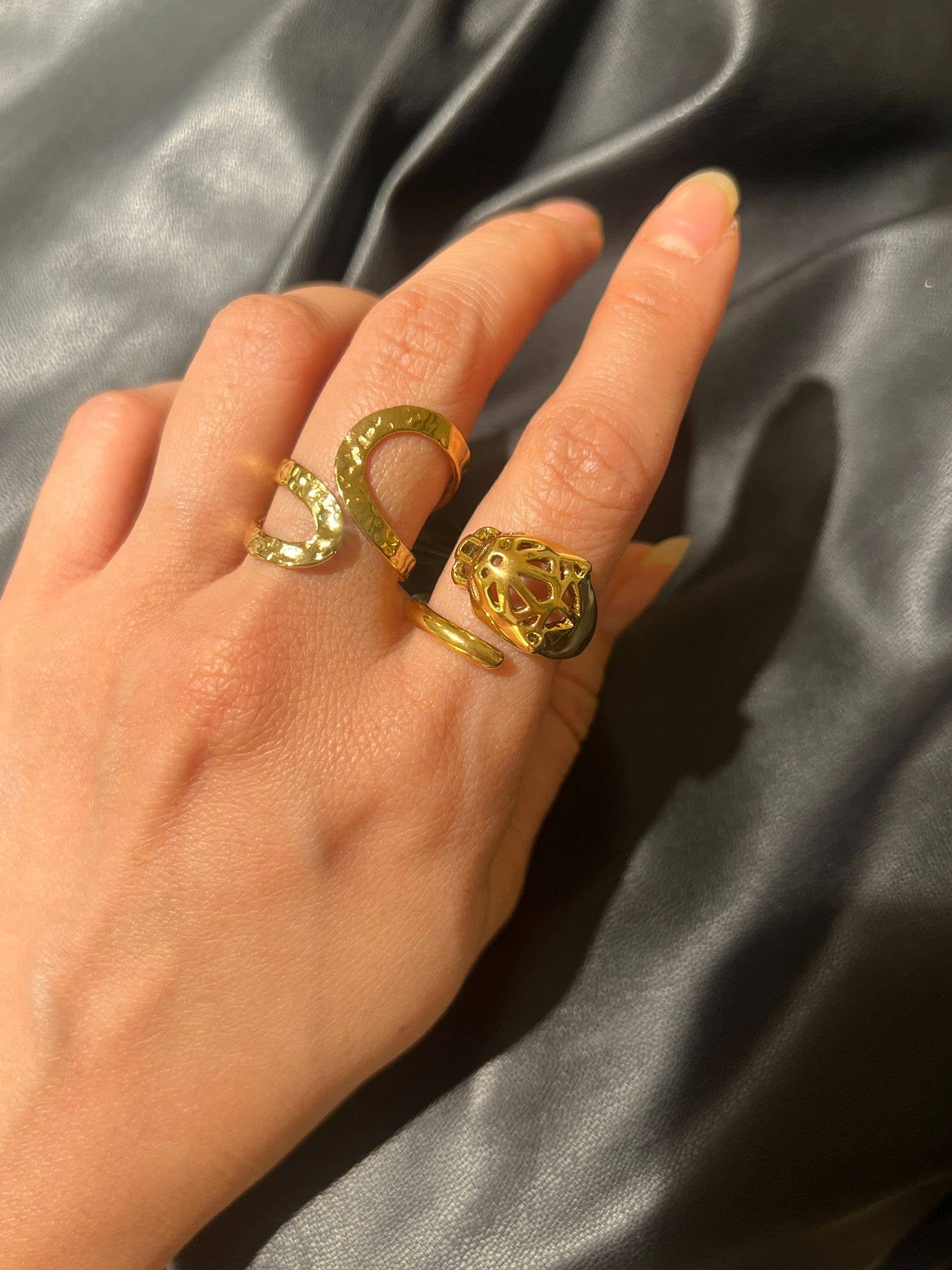 Stainless Steel Tiger Ring - Out of the Blue