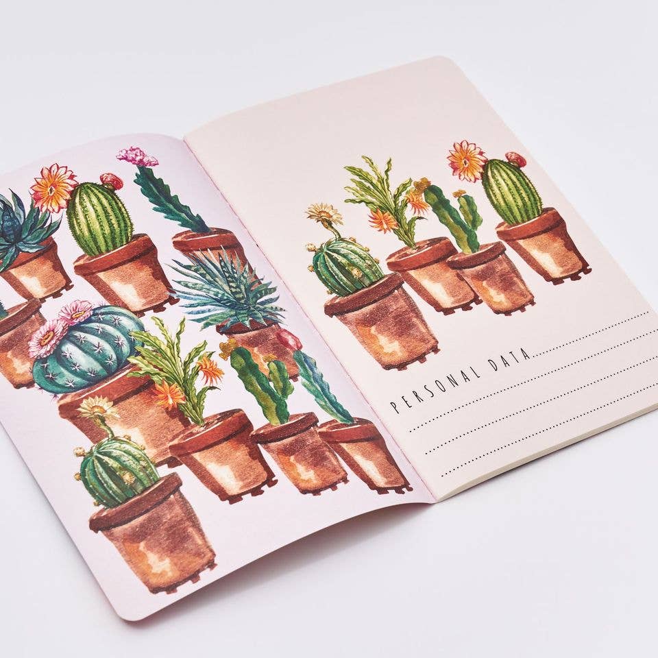 Cactus  on Rose Notebook - Out of the Blue