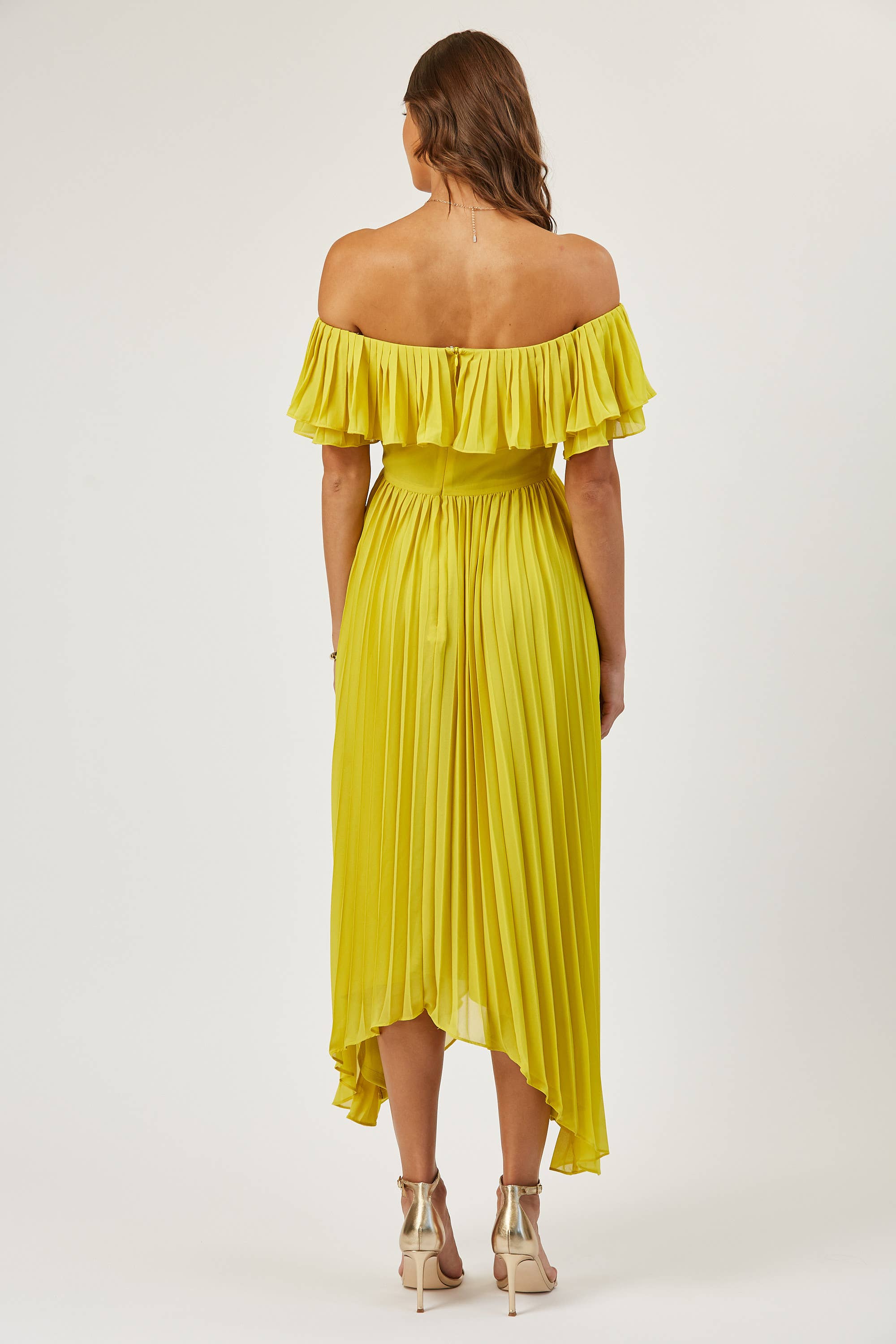 Kinsley plisse off shoulder dress - Out of the Blue