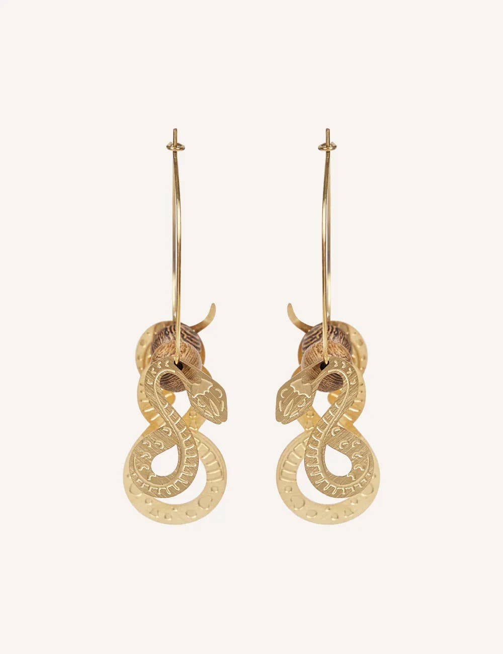 Sculptured Snake Earring