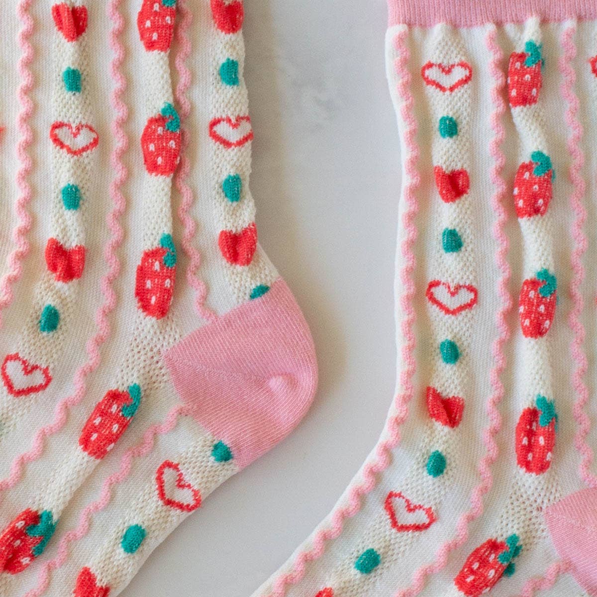 Retro Strawberry Socks - Out of the Blue