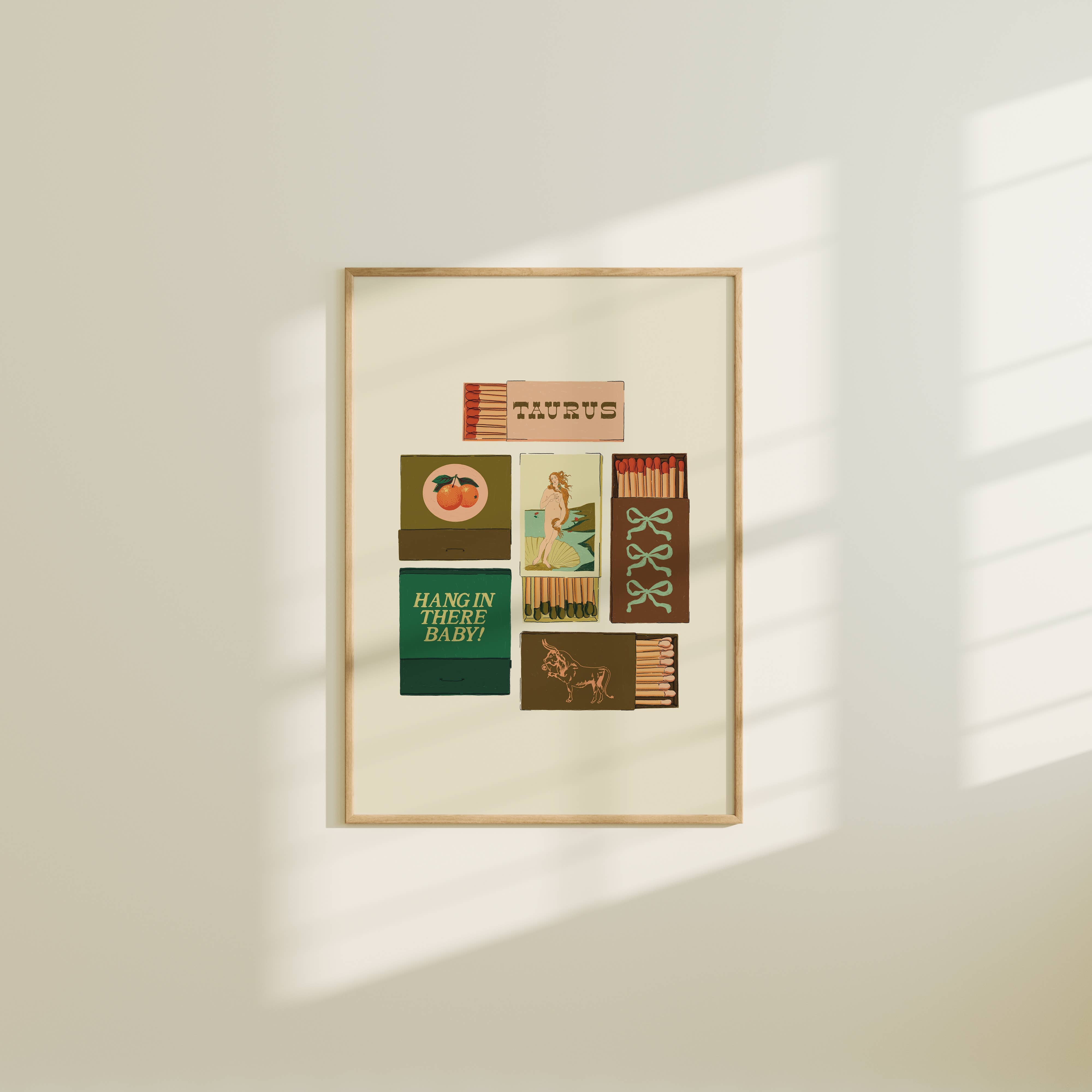 Zodiac Vintage Matchbox Prints - Out of the Blue