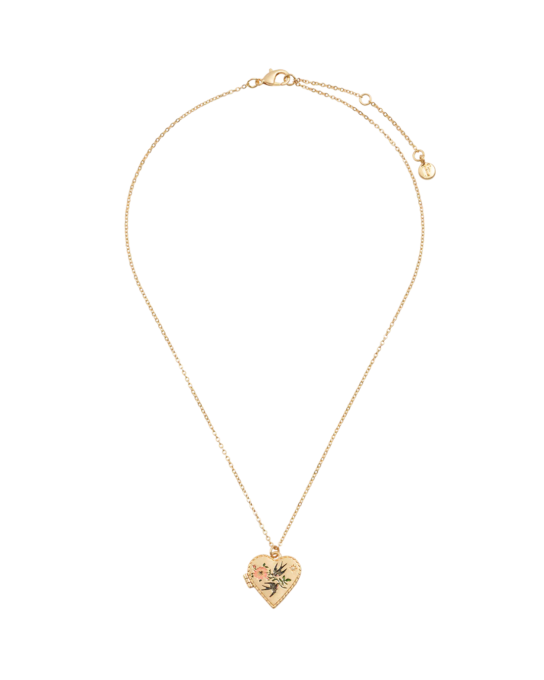 Swallow Heart Locket - Out of the Blue