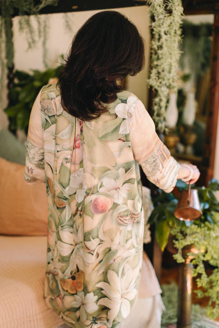 Fleur De Soleil Artist Dress w/ Pockets & Florals - Out of the Blue