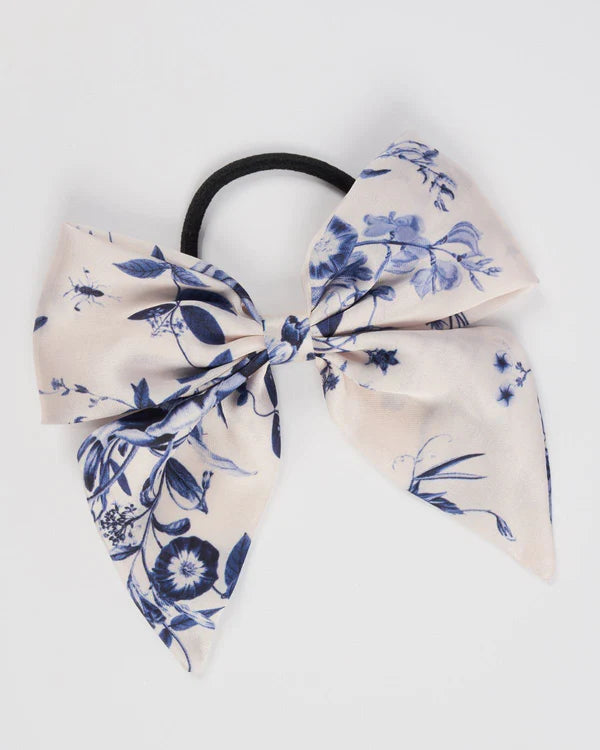 Bow & Scrunchie - Bloomin Toile Blue - Out of the Blue