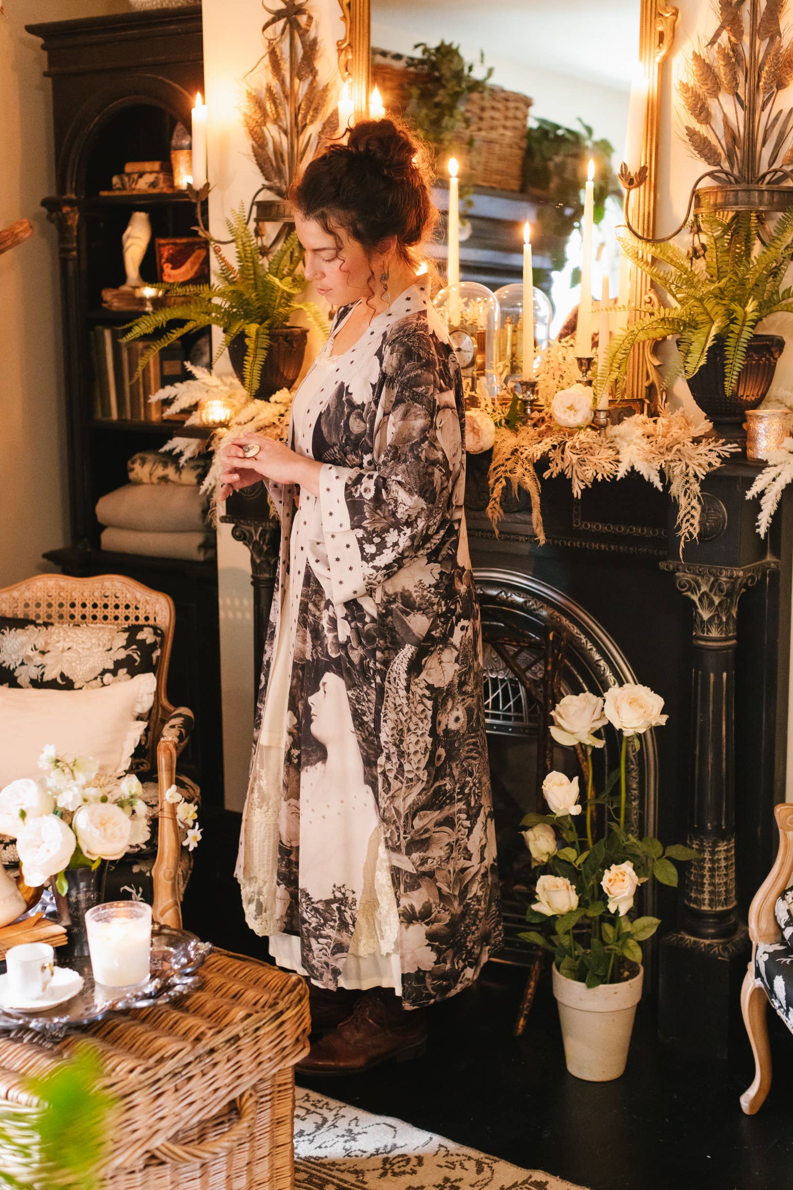 The Looking Glass Bamboo Duster Kimono Robe - Out of the Blue