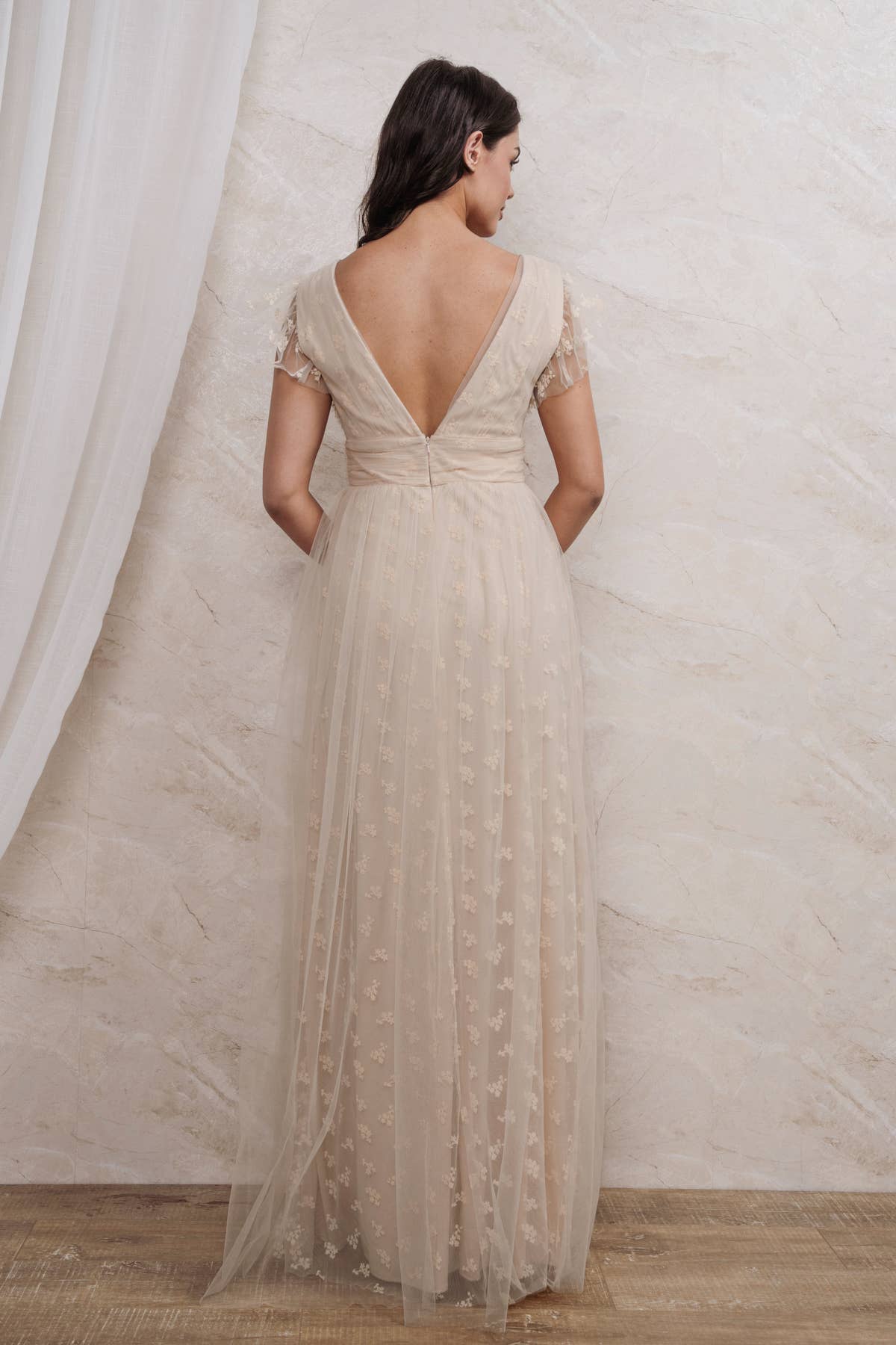 EMBROIDERED Tulle MAXI - Out of the Blue