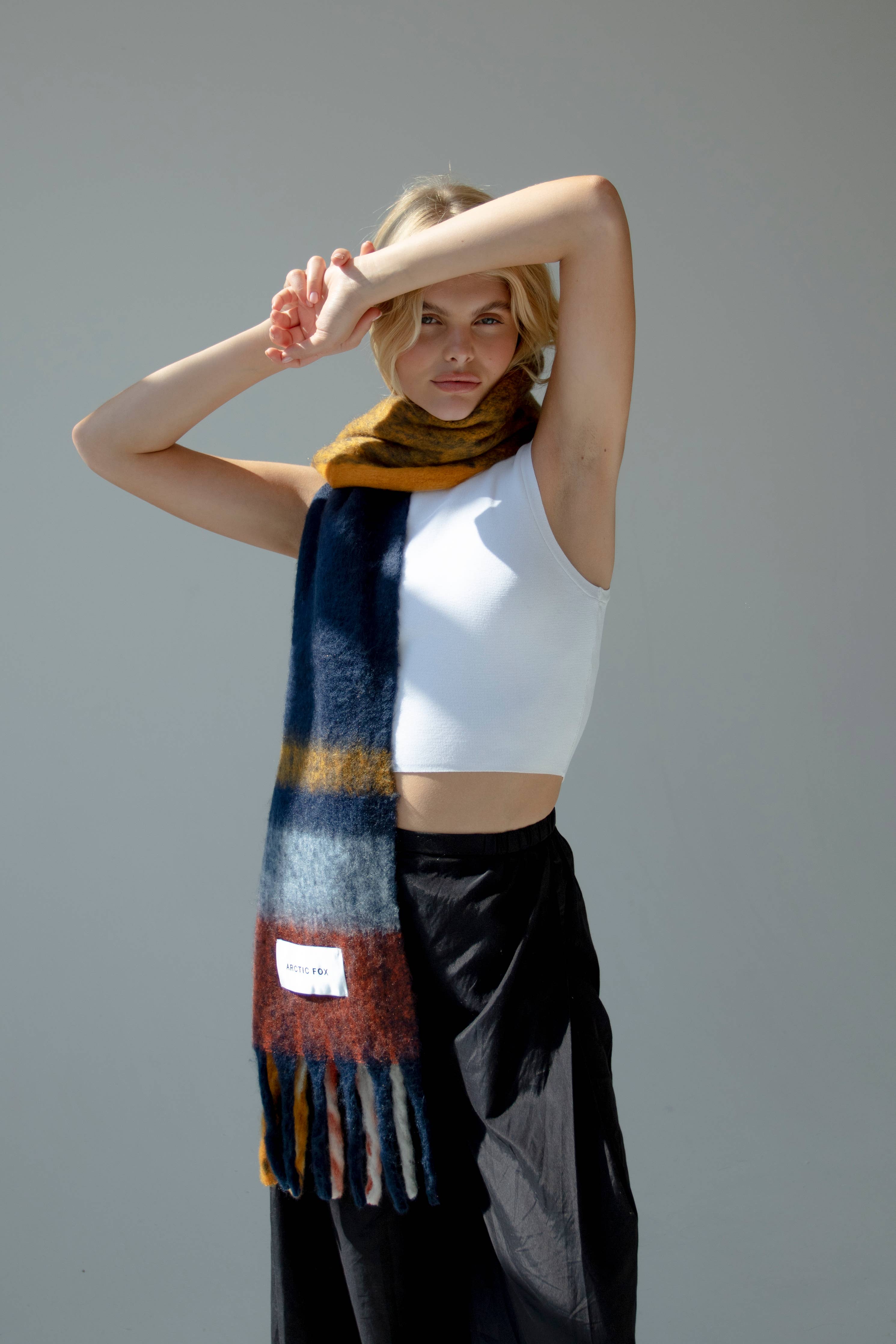 The Stockholm Scarf - 100% Recycled - Midnight Summer - AW23 - Out of the Blue