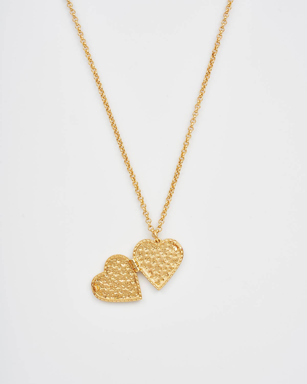 Fable Floral Heart Gold Locket Necklace - Out of the Blue