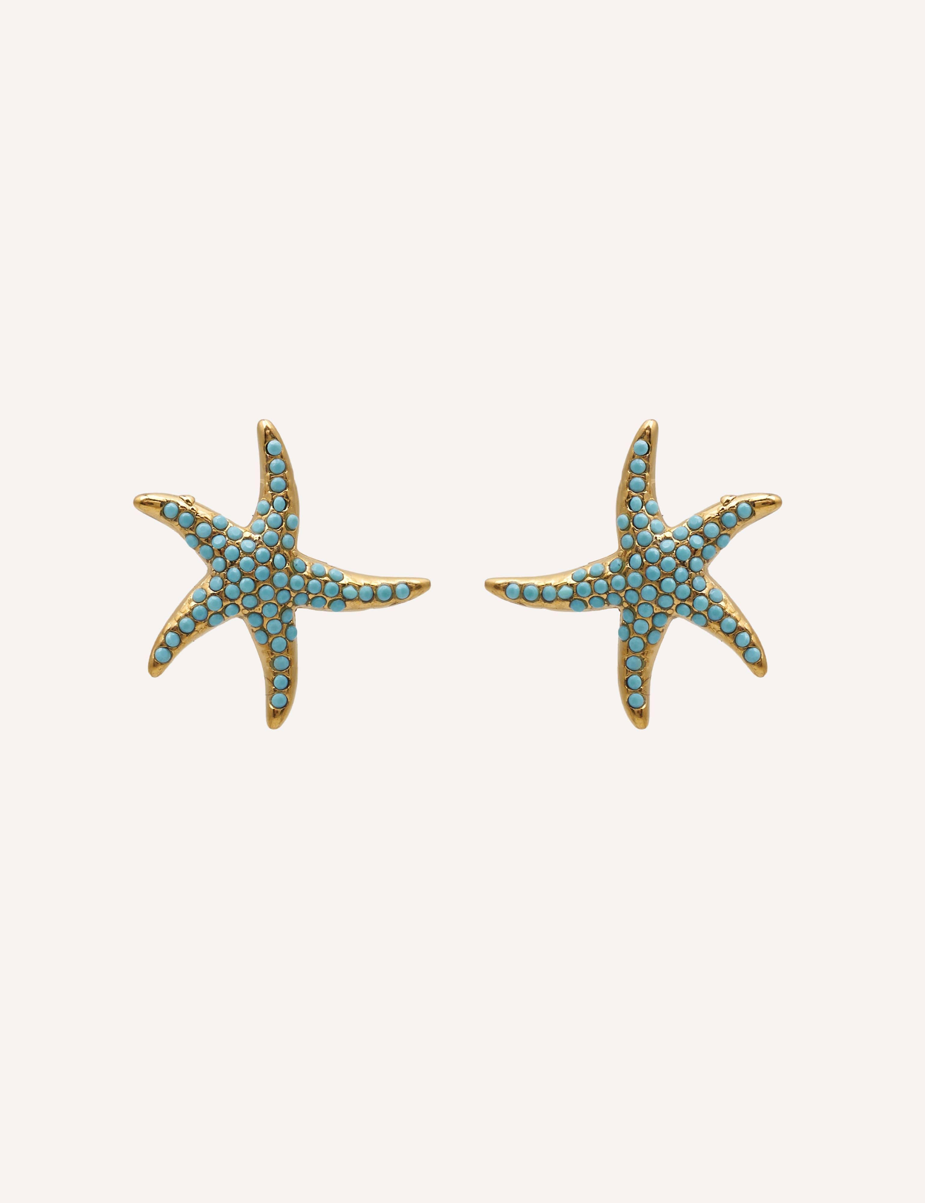 Beaded Starfish Stud
