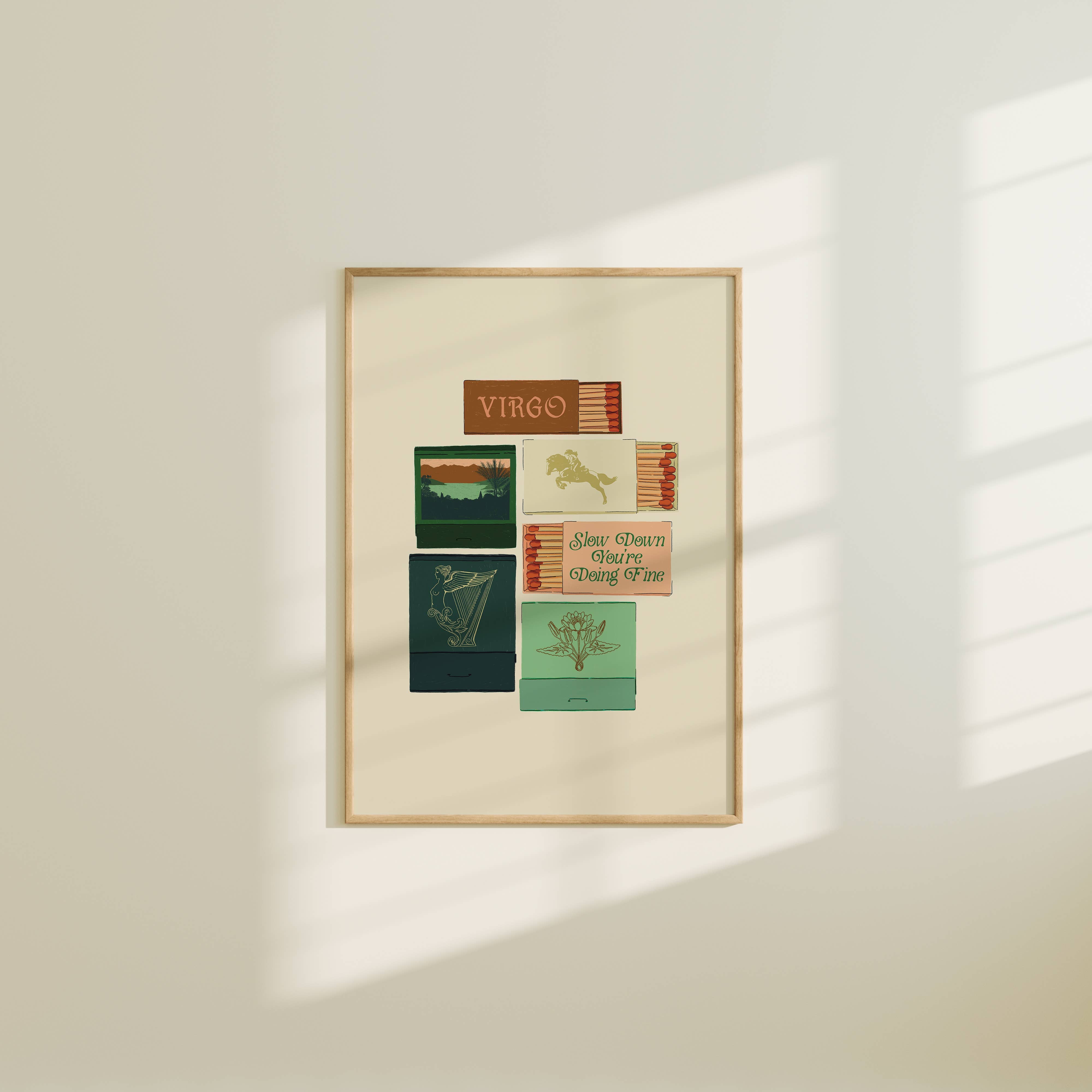 Zodiac Vintage Matchbox Prints - Out of the Blue