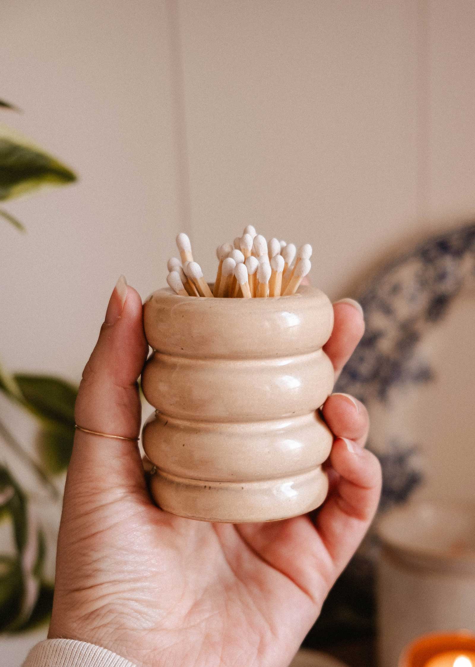 Ceramic match pot