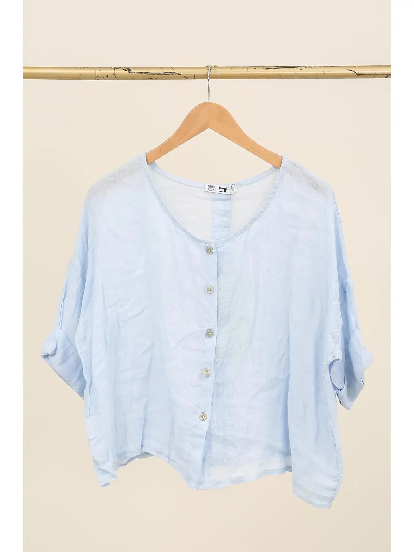 Just Right Cropped Blouse - Out of the Blue
