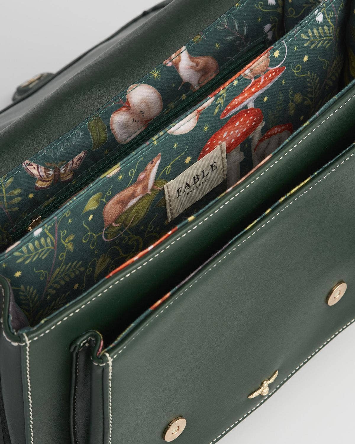 Into the Woods Green Satchel - Out of the Blue