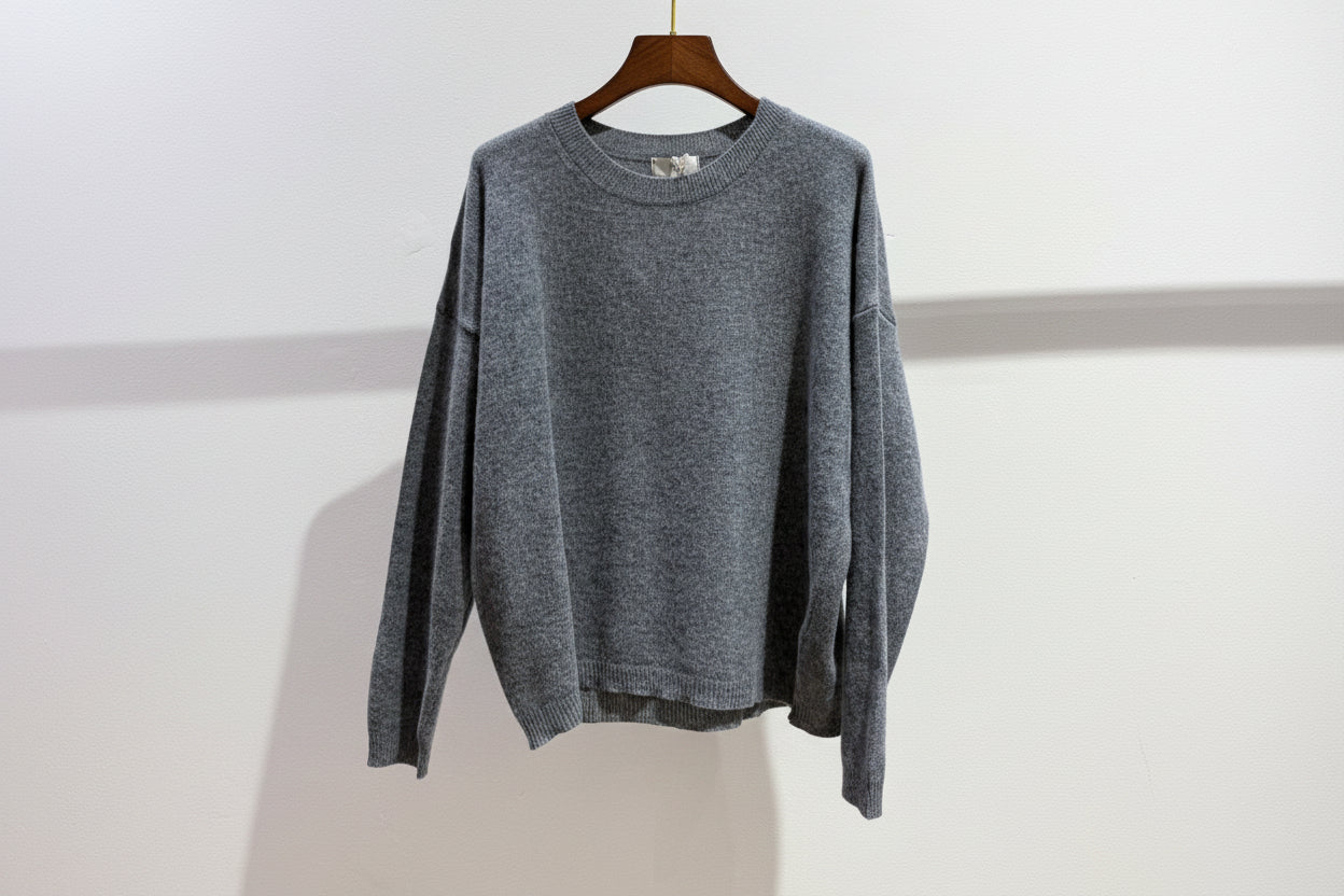 Crew Neck Merino Wool Sweater