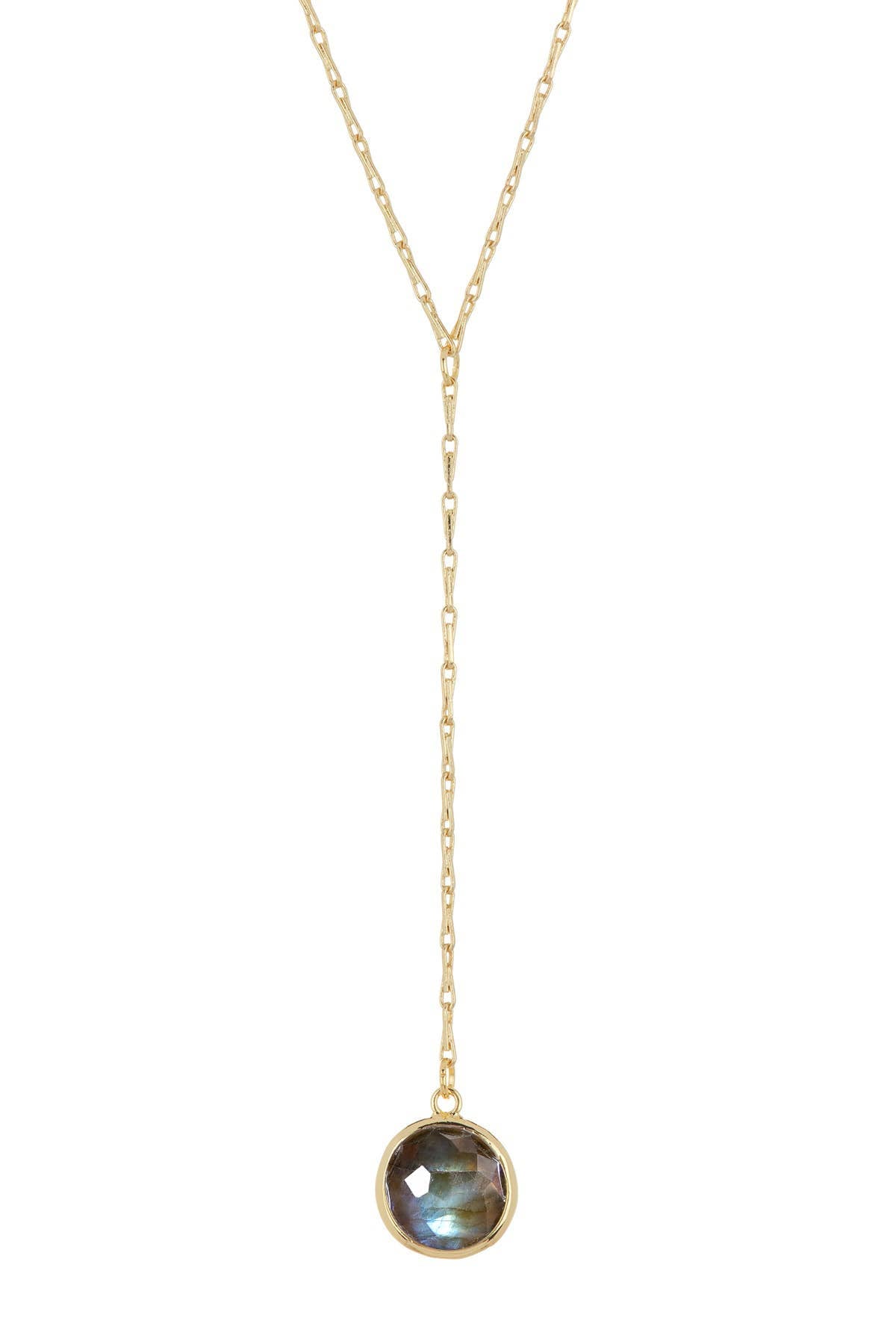 Labradorite Y Necklace - GF - Out of the Blue