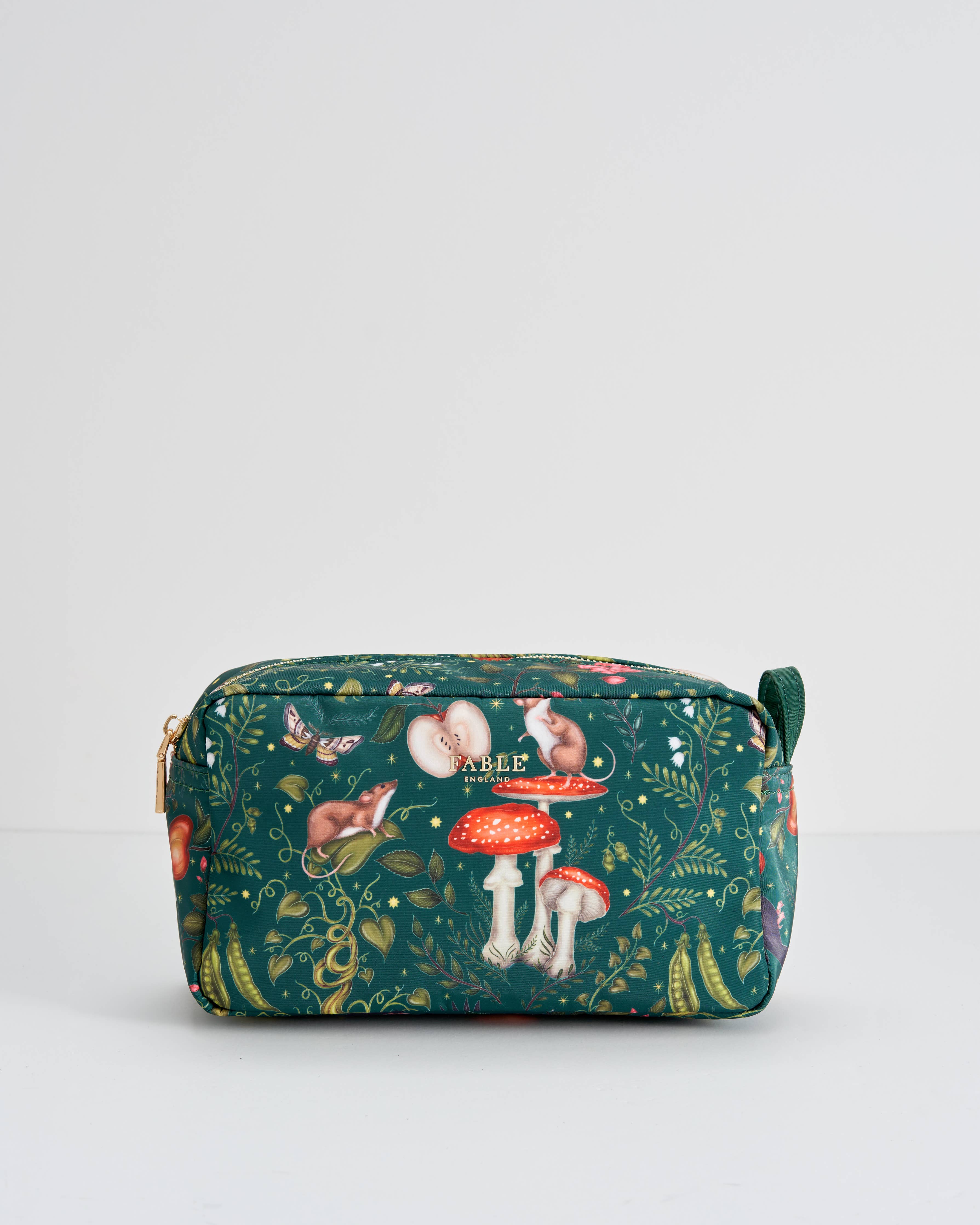 Catherine Rowe Into the Woods Green Travel Pouch - Out of the Blue