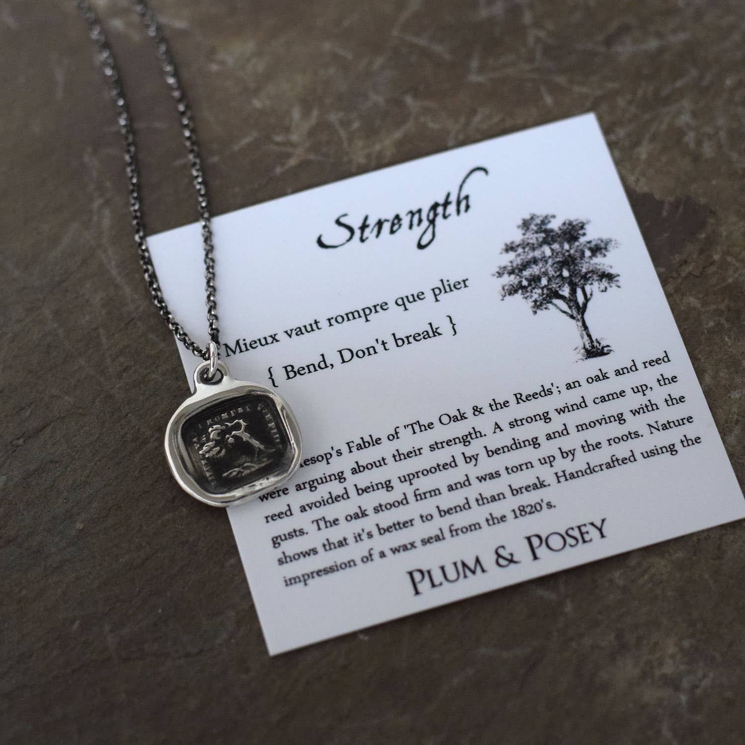 Aesops Fables - Bend Don't Break Necklace - Out of the Blue