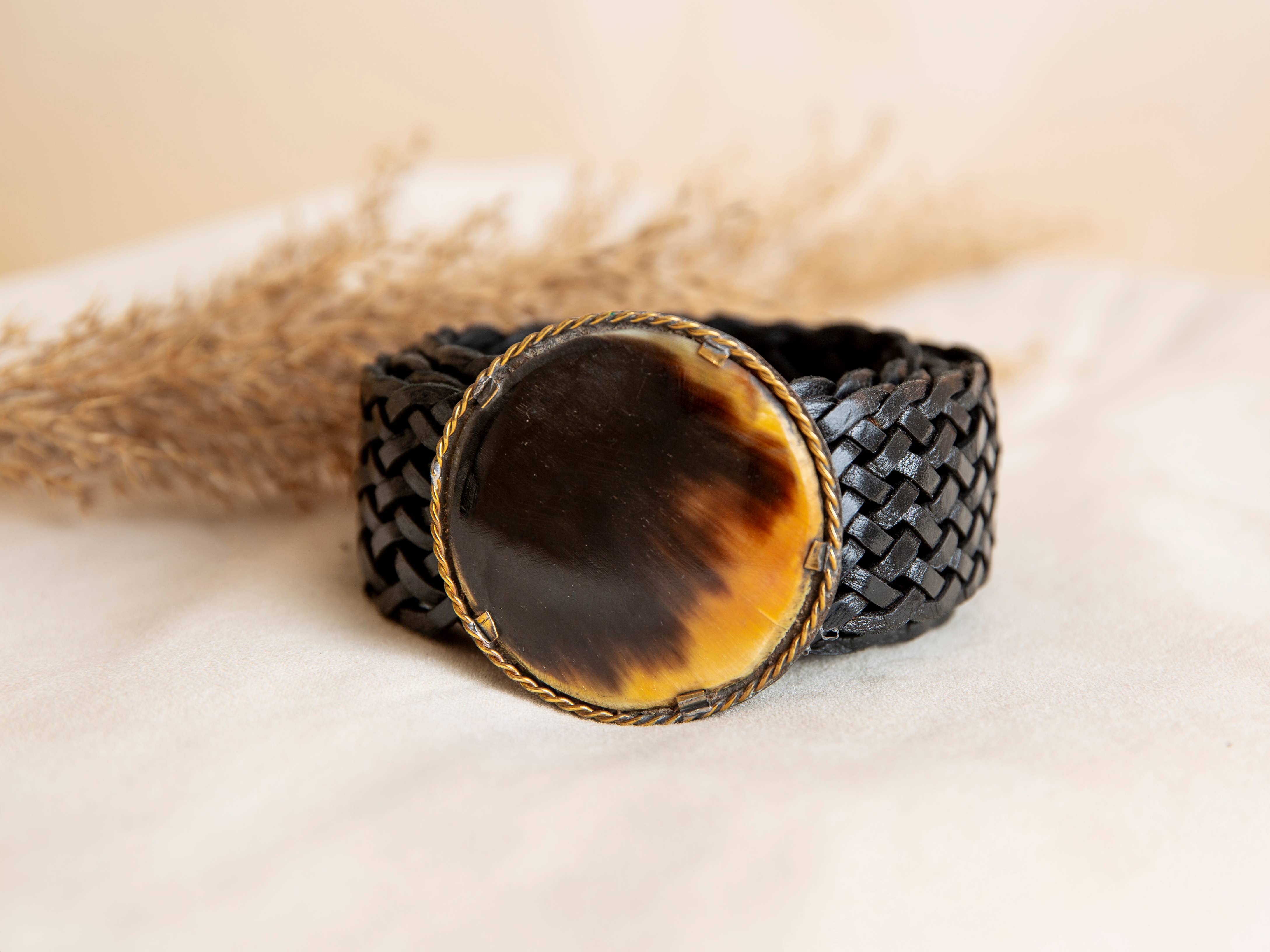 PLUTÓN WIDE LEATHER BELT