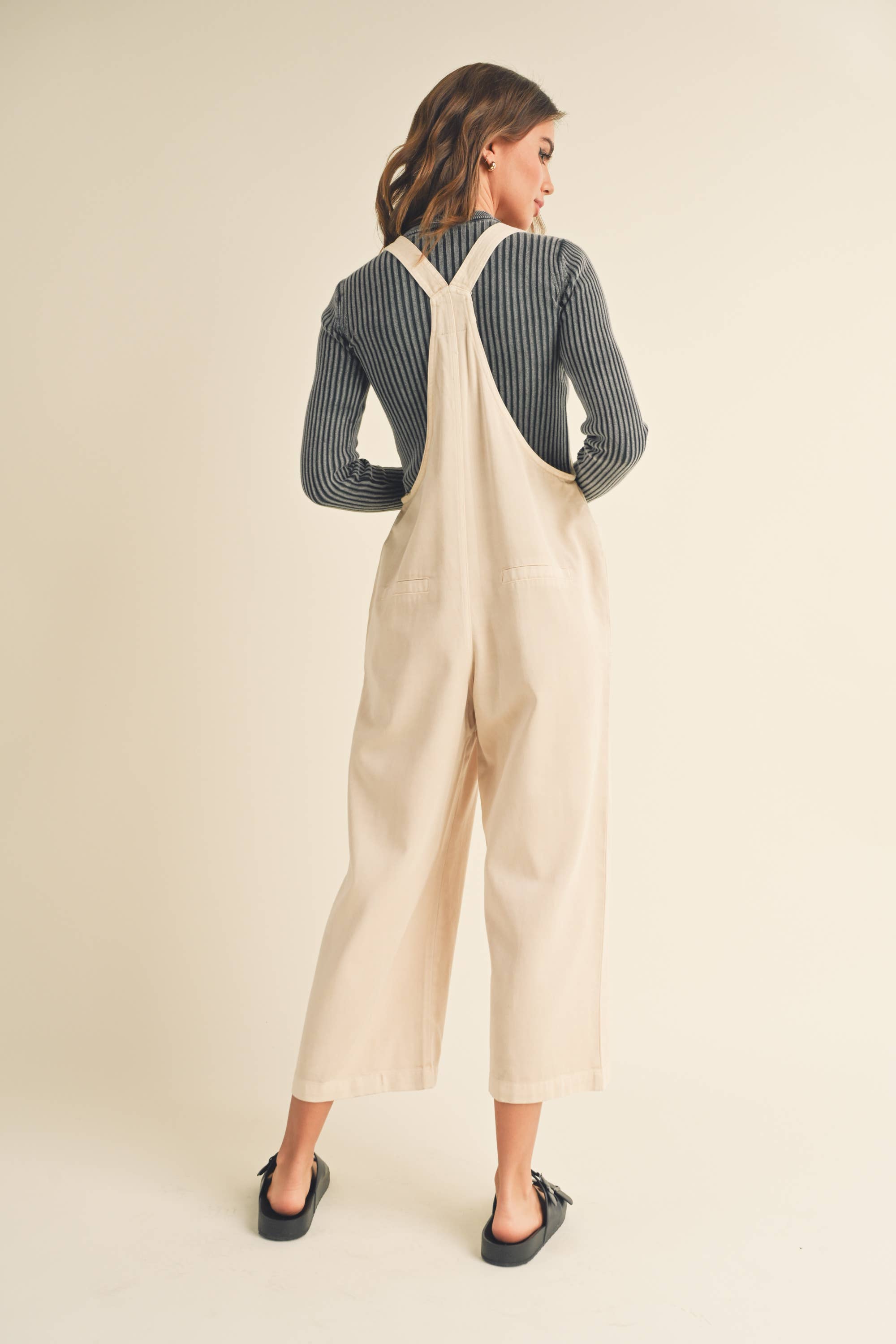 JU2620     TENCEL WASHED JUMPSUIT - Out of the Blue