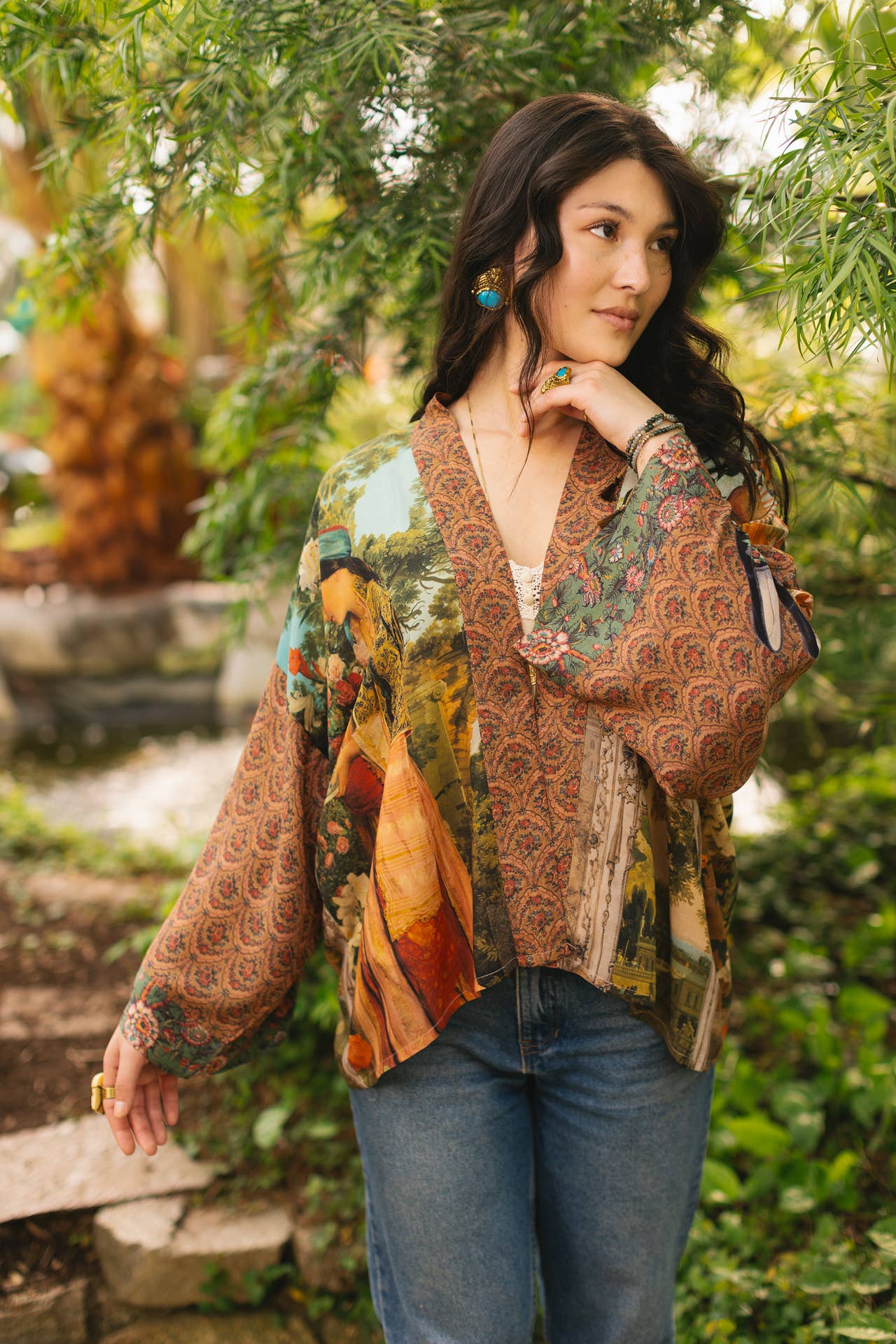 Secret Garden Cropped Jacket - Out of the Blue