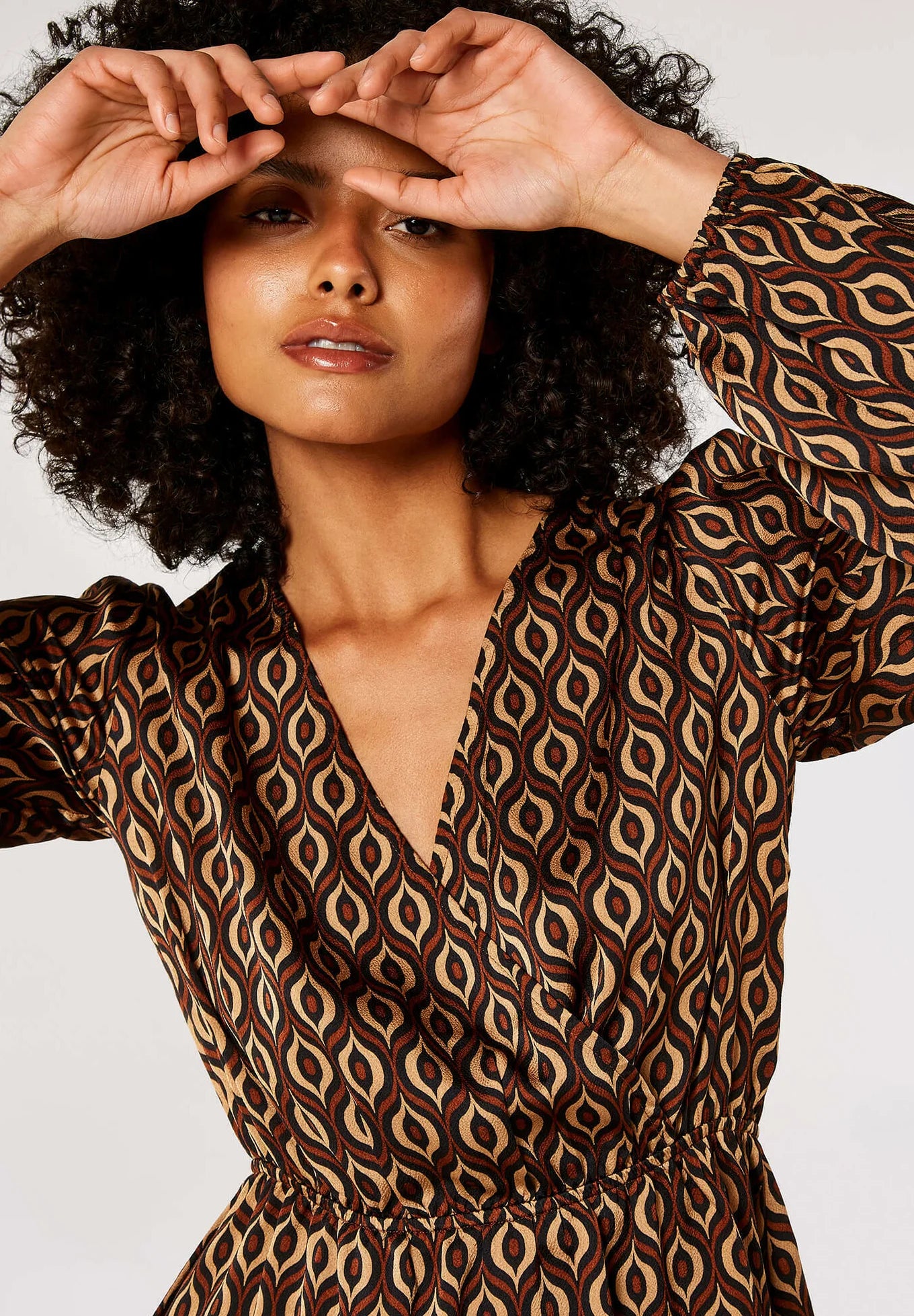 Peacock Shirt Dress - Out of the Blue