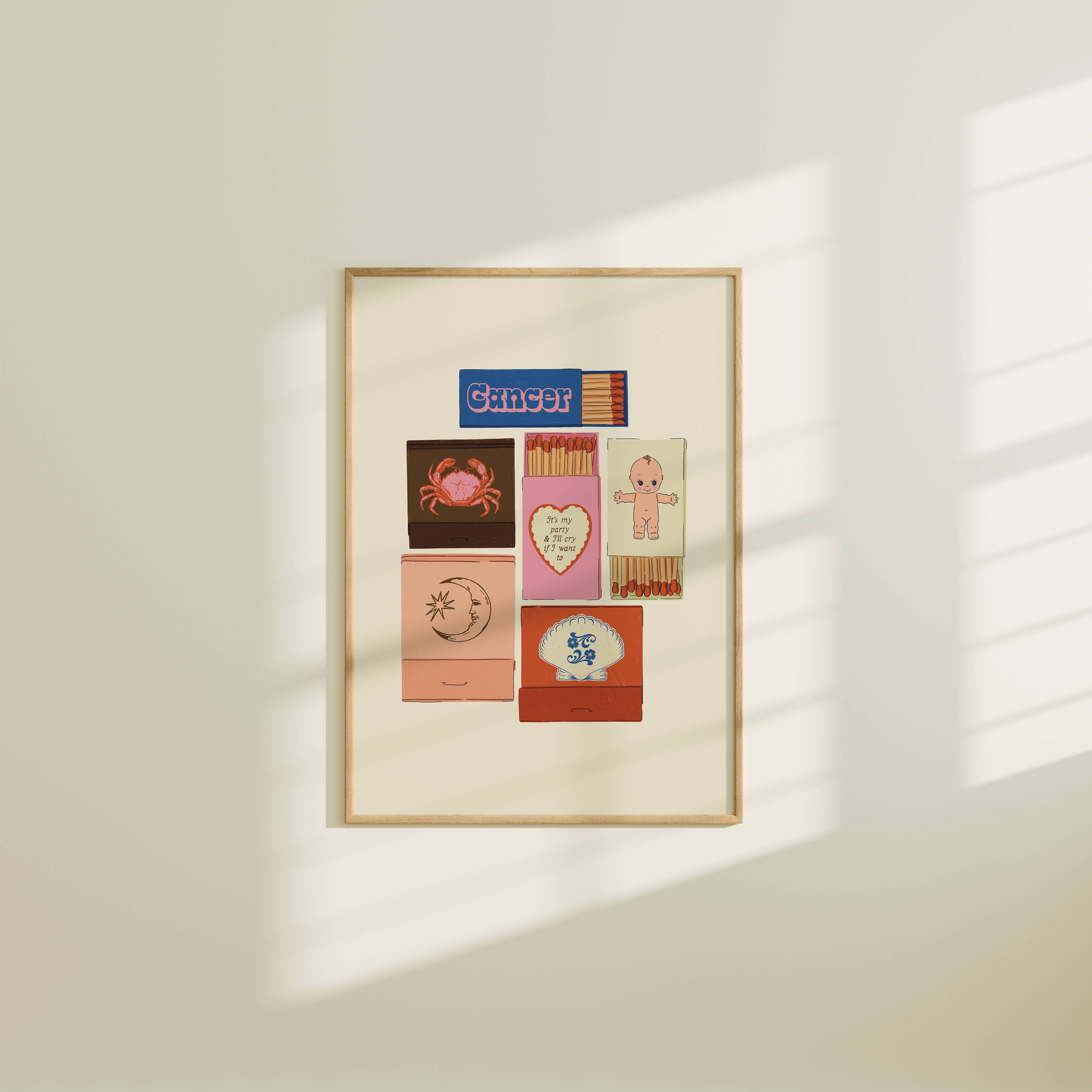 Zodiac Vintage Matchbox Prints - Out of the Blue