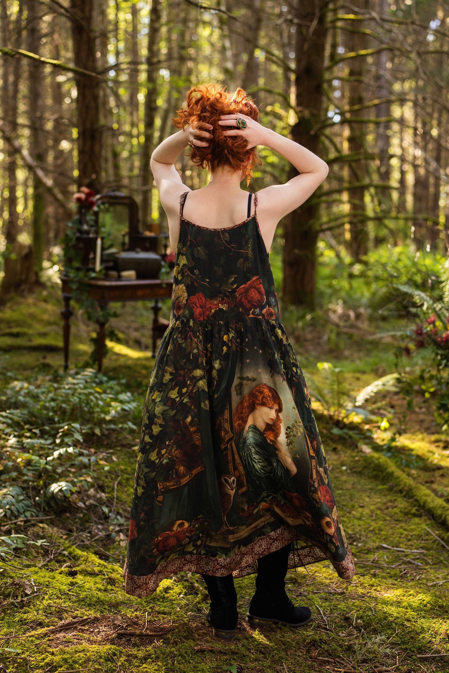 Solstice Bohéme Long Maxi Slip Dress w/ Persephone & Moon