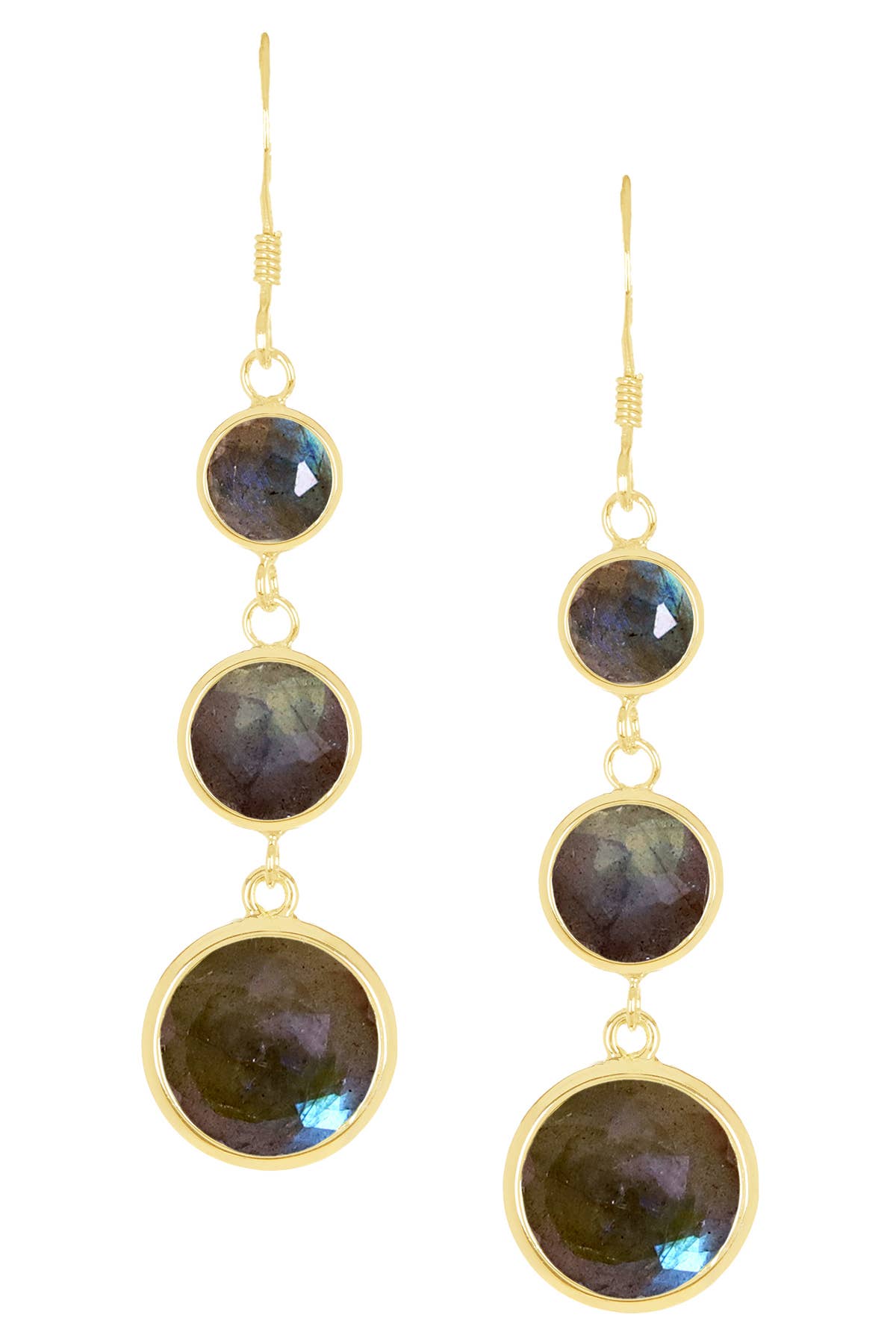 Labradorite Drop Earrings - GF - Out of the Blue
