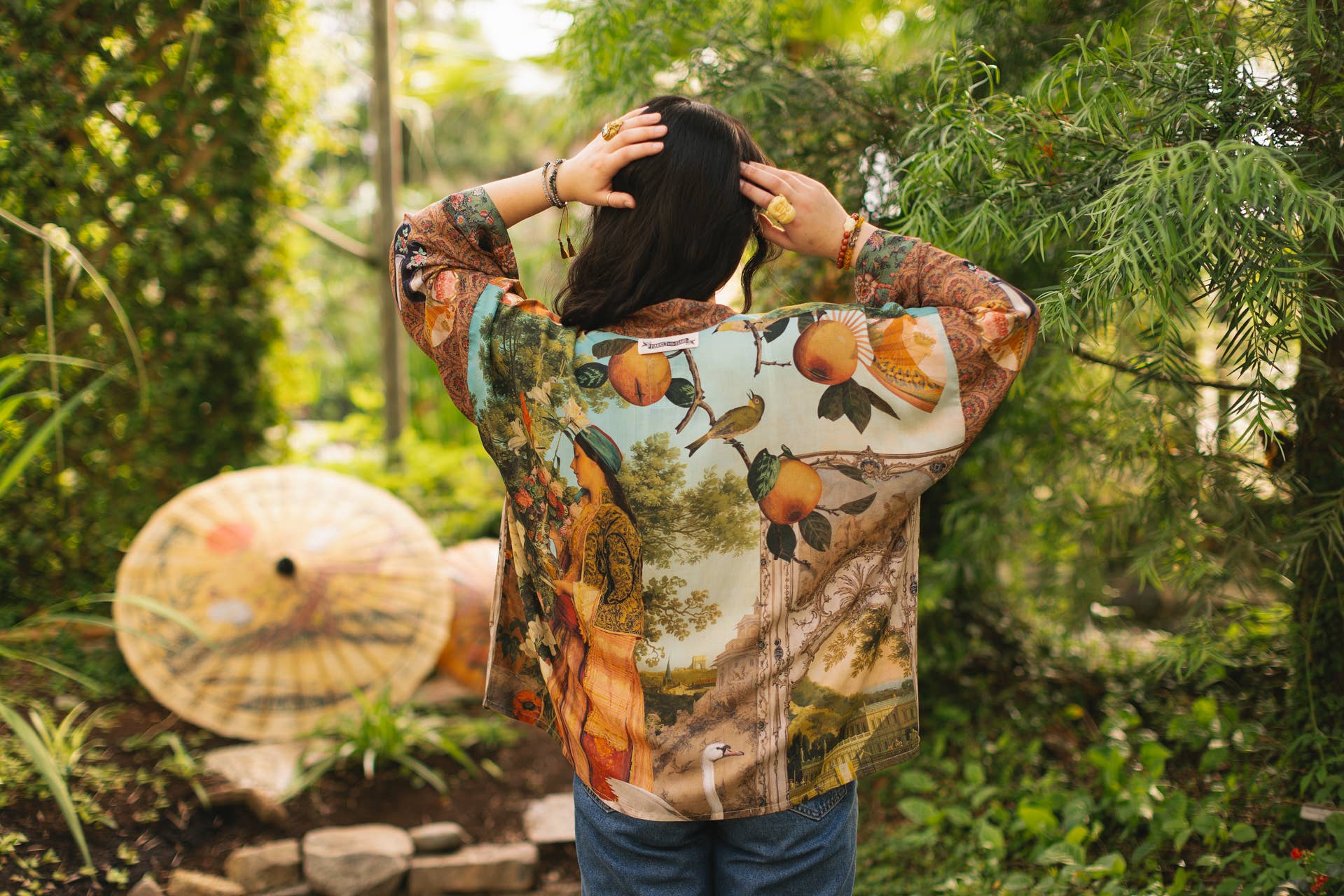 Secret Garden Cropped Jacket - Out of the Blue