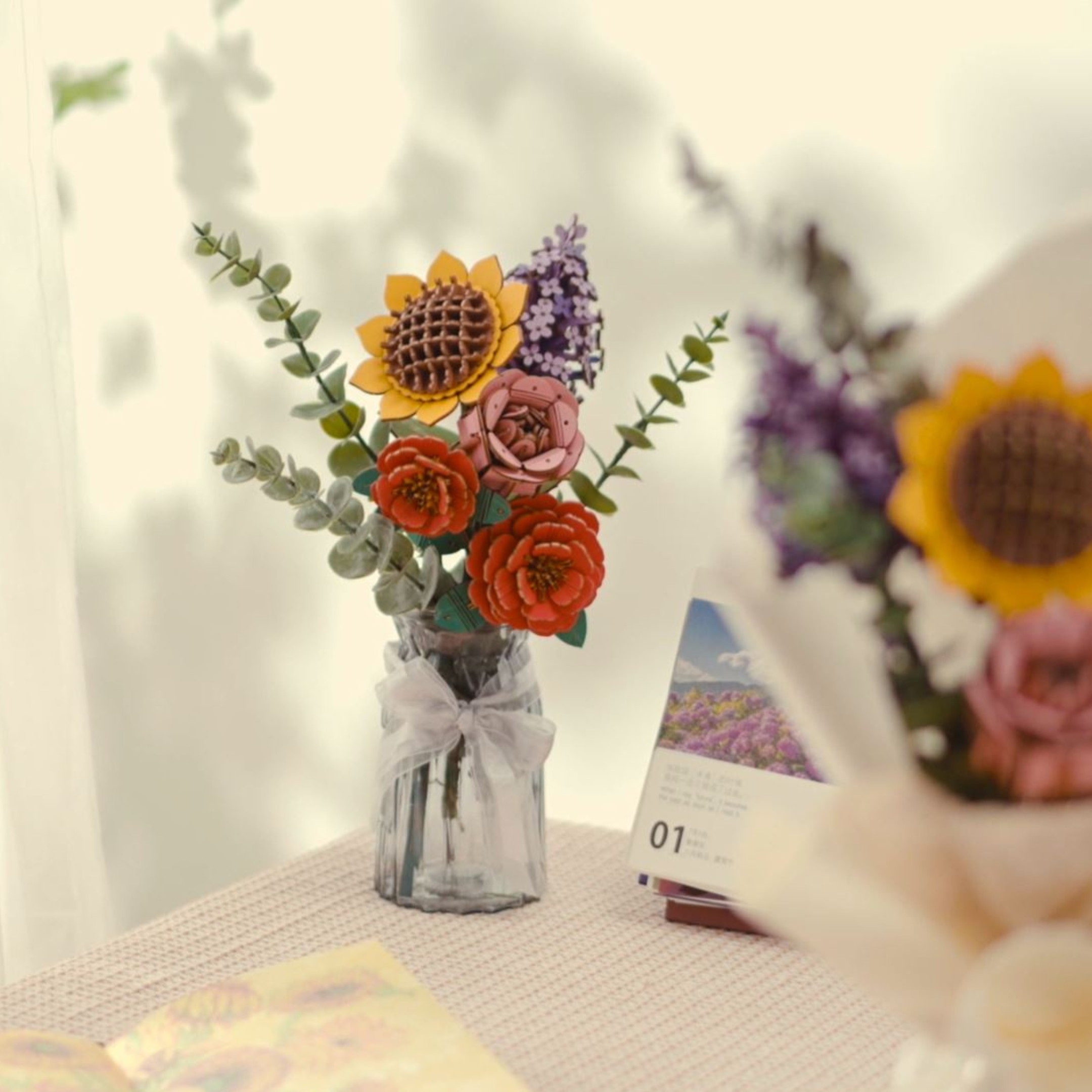 3D Wooden Flower Puzzle Bundle Pack - Out of the Blue