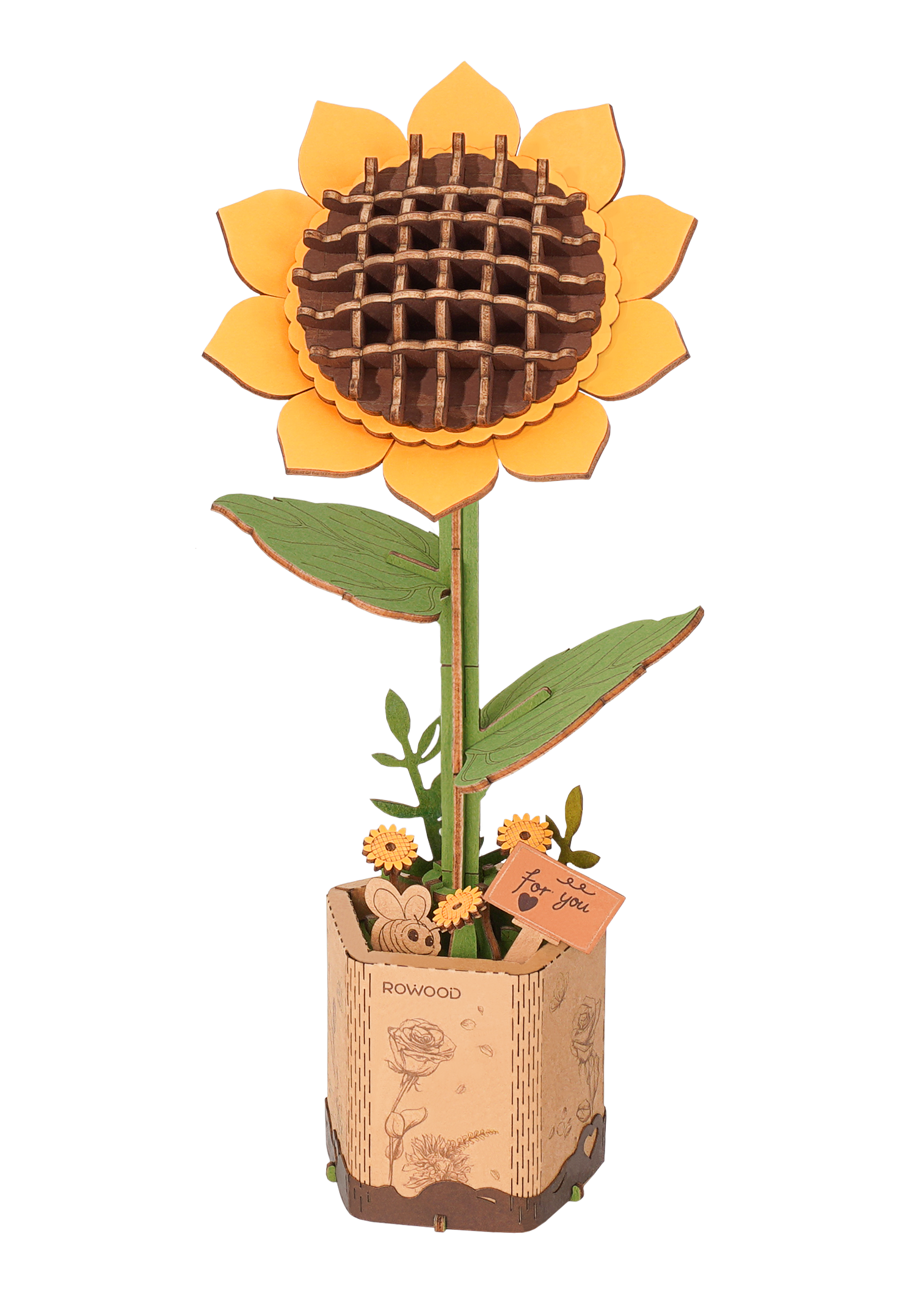 3D Wooden Flower Puzzle Bundle Pack - Out of the Blue
