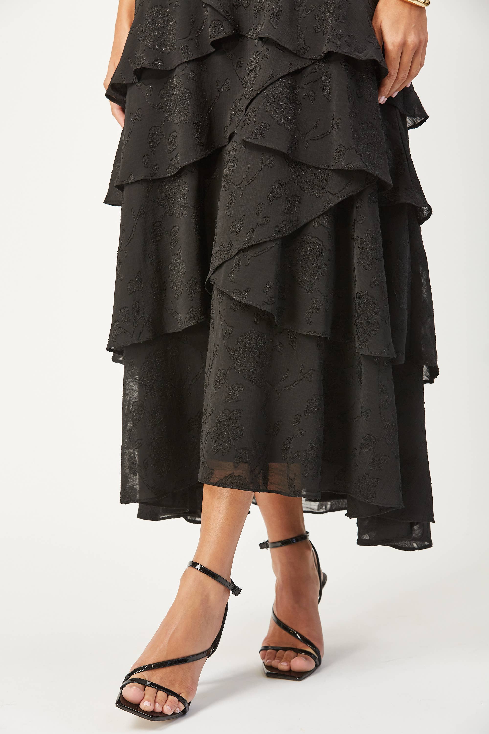 Aubrey tiered burnout maxi dress - Out of the Blue