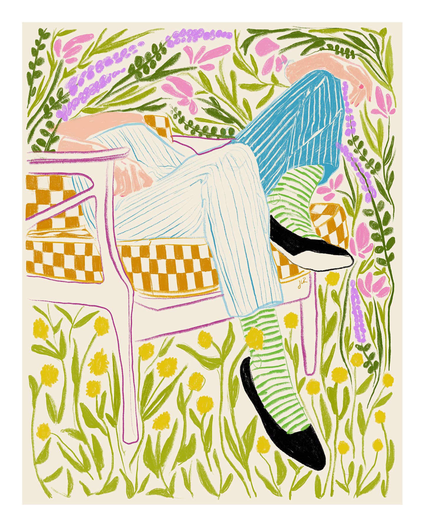 Jenny Liz Rome's Quiet In The Garden #2 Print - Out of the Blue