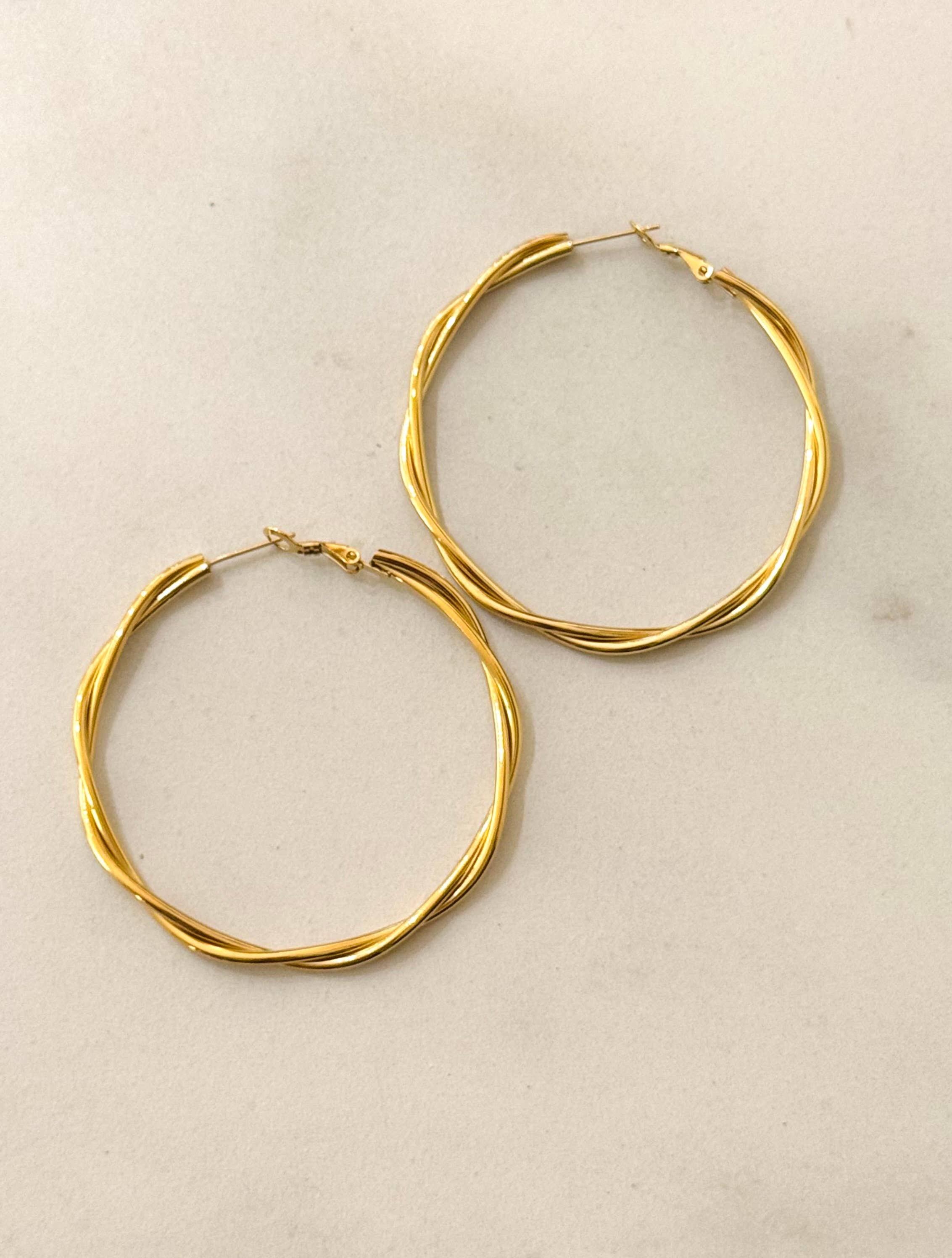 XL Twist Hoop Earrings - Out of the Blue
