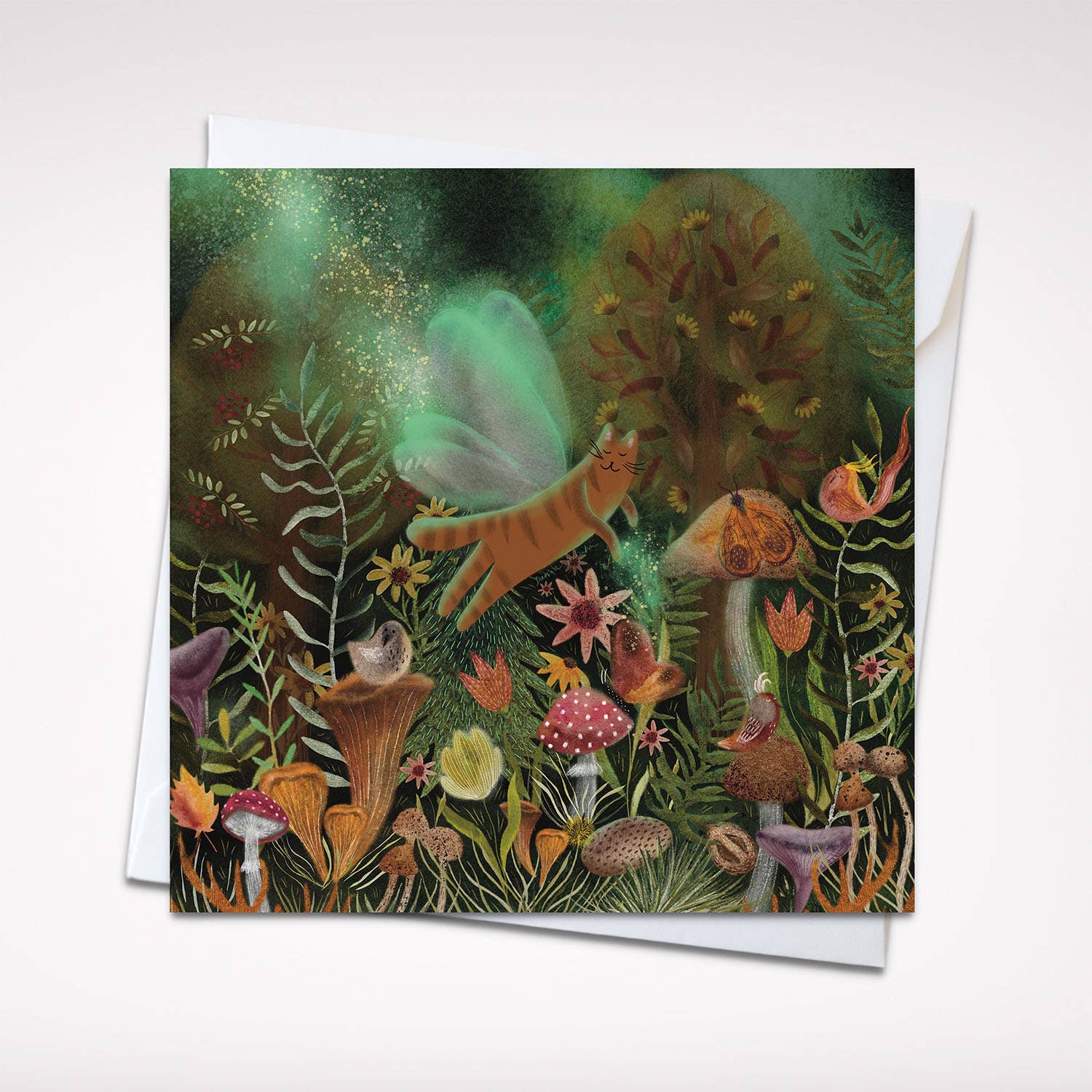 Magical Forest Cat Card - Out of the Blue