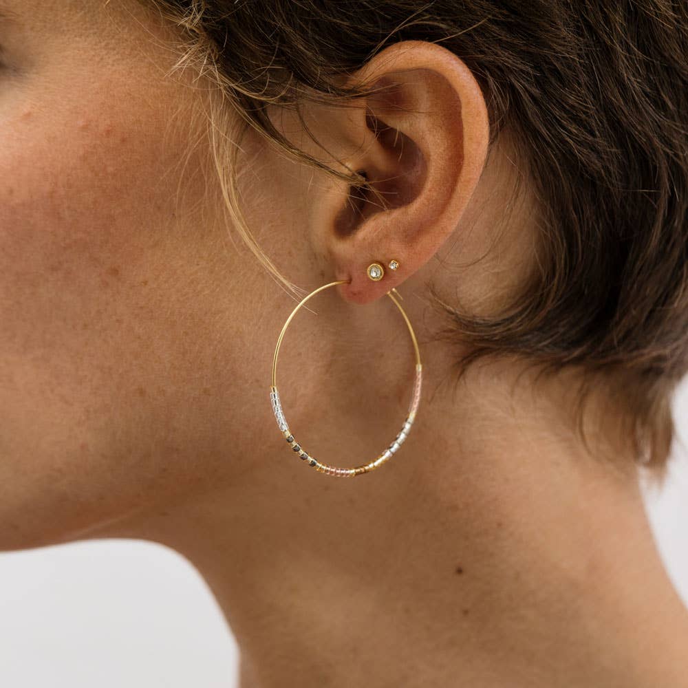 Japanese Seed Bead Hoops