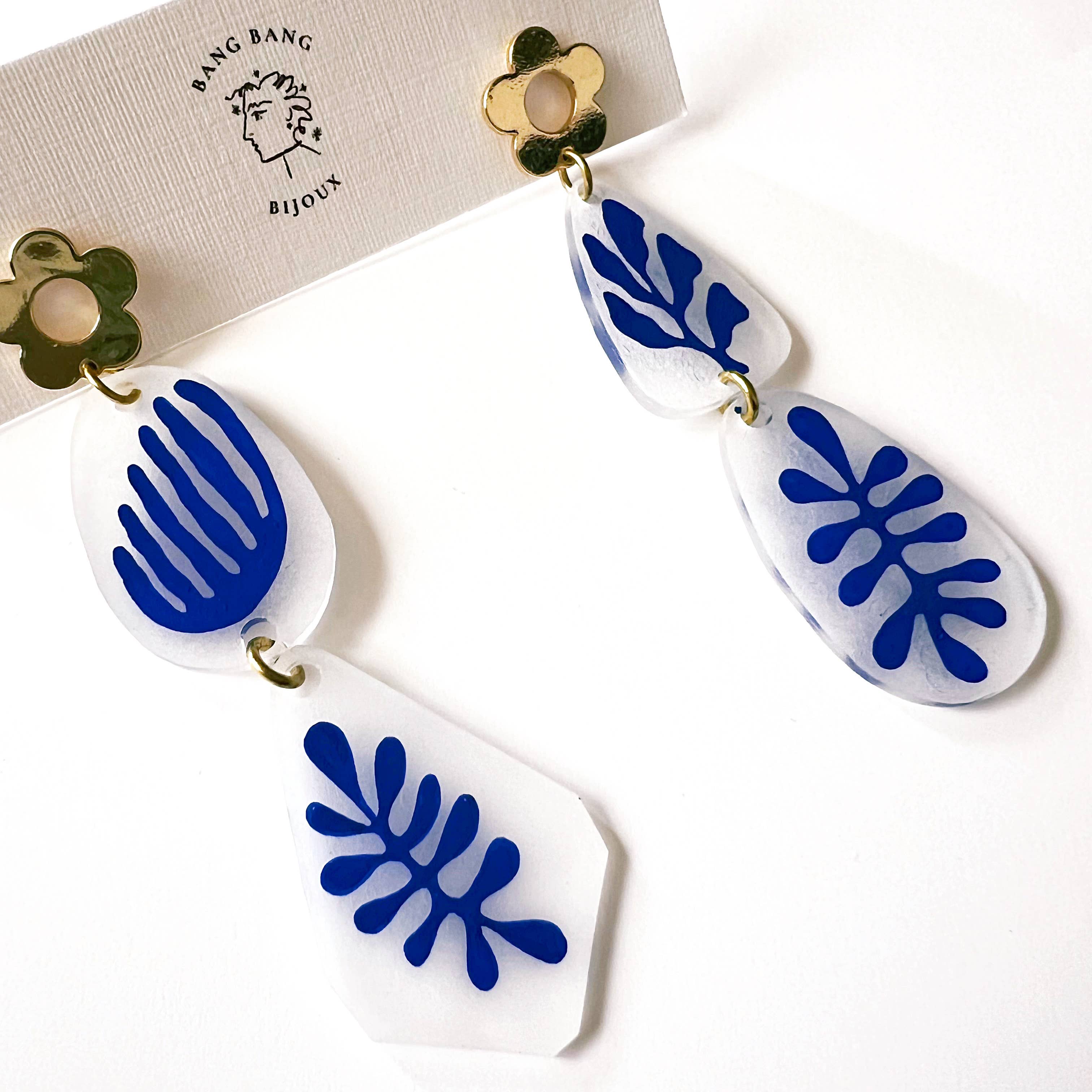 Abstract Matisse Inspired Drops - Out of the Blue