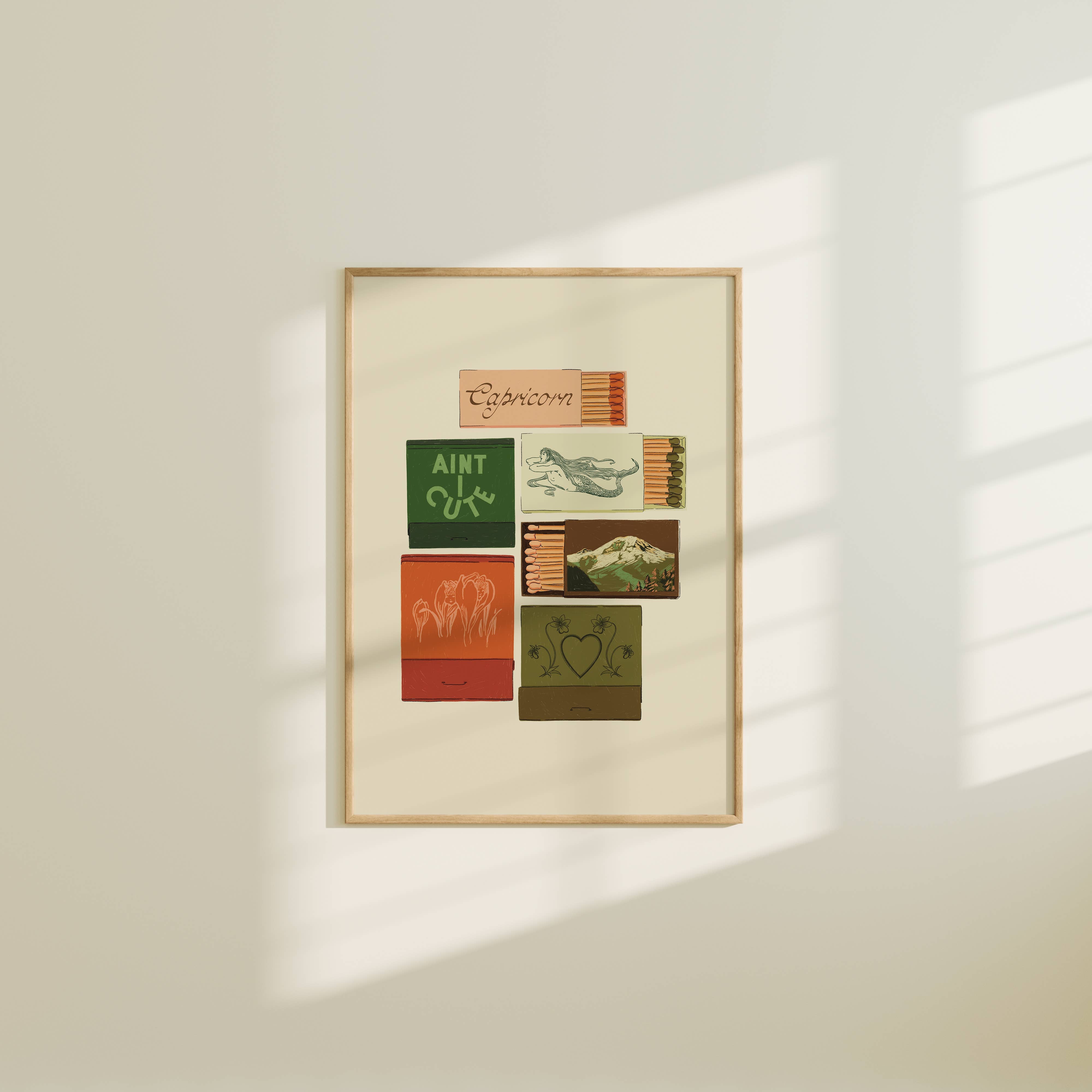 Zodiac Vintage Matchbox Prints - Out of the Blue