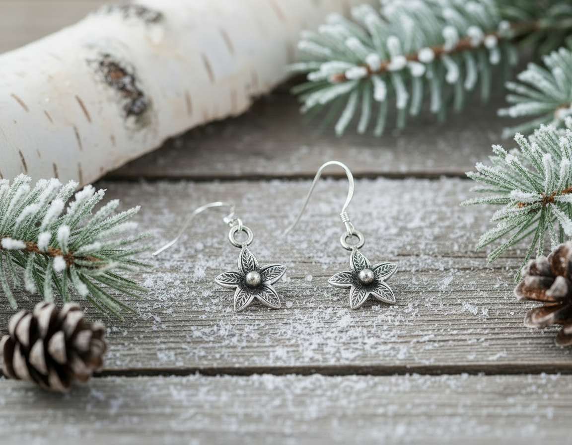 Sterling Silver Flower Earring