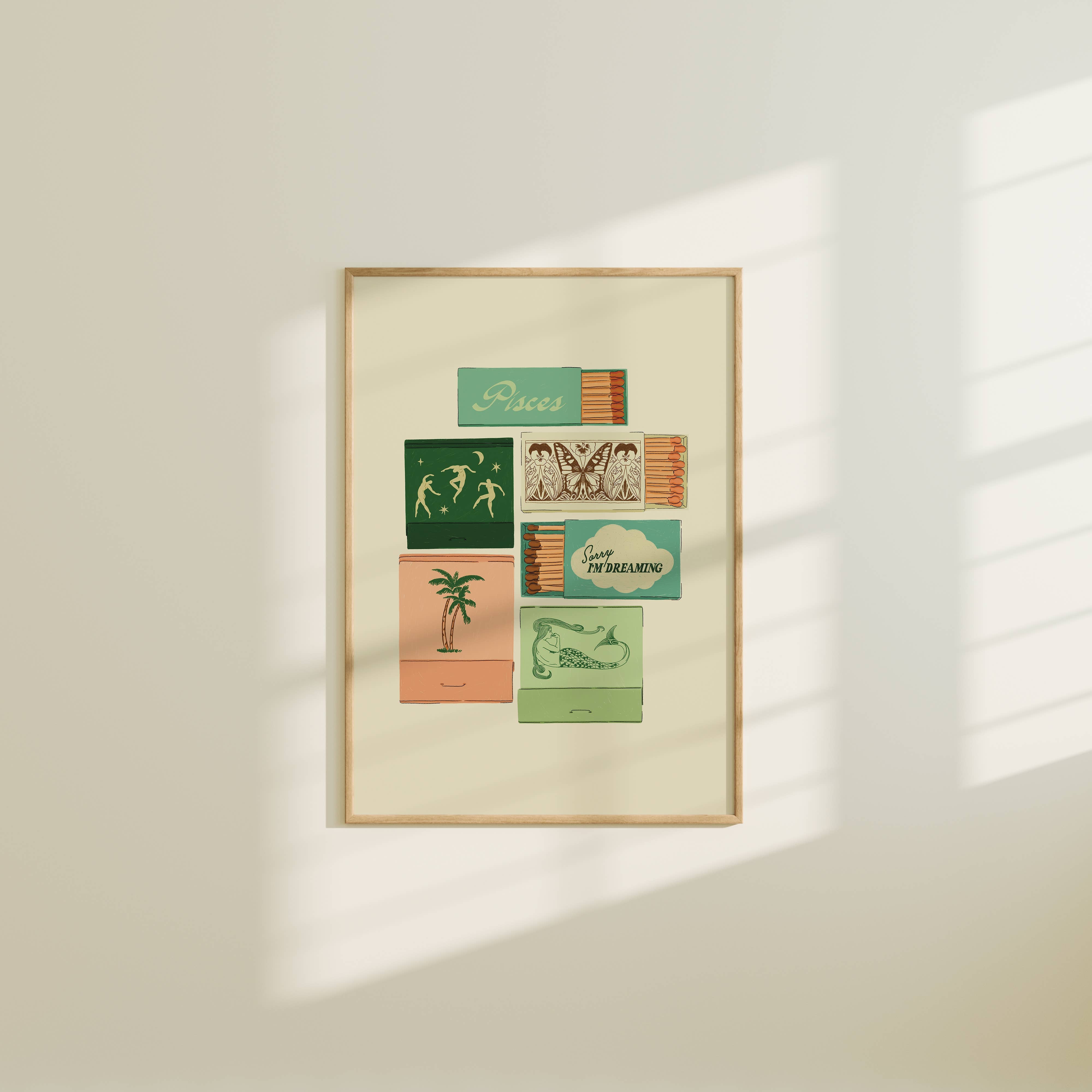 Zodiac Vintage Matchbox Prints - Out of the Blue