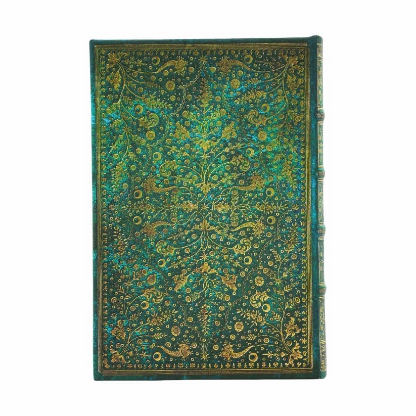 Emerald Flower Mini Lined Hardcover Journal, 176pg, 85GSM, Marsh’s Library