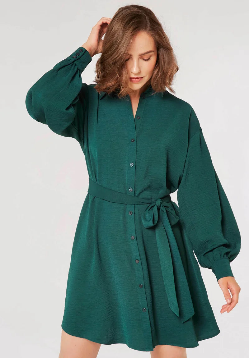 Forest Shirt Dress - Out of the Blue