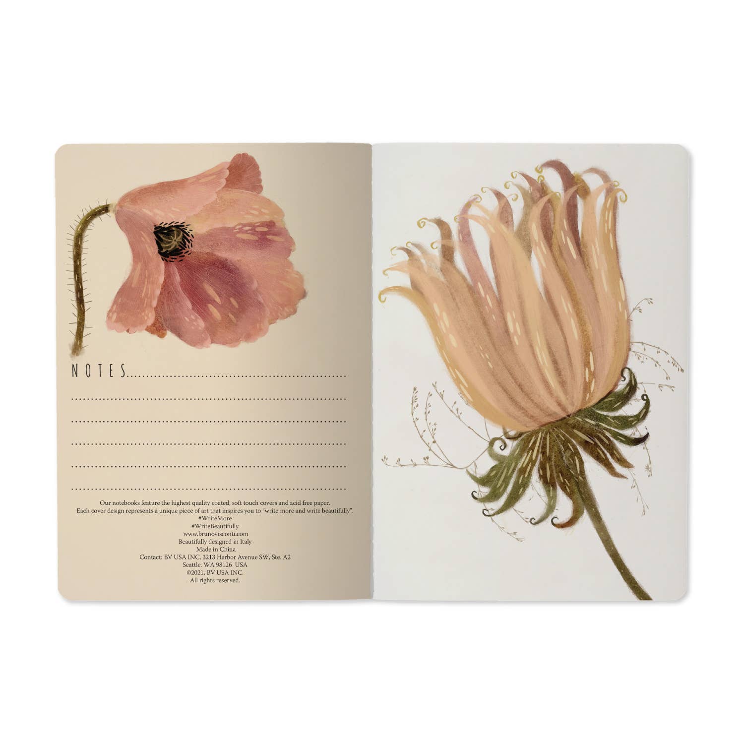 Soft Petals Notebook - Out of the Blue