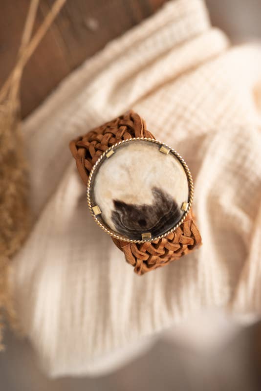 PLUTÓN WIDE LEATHER BELT