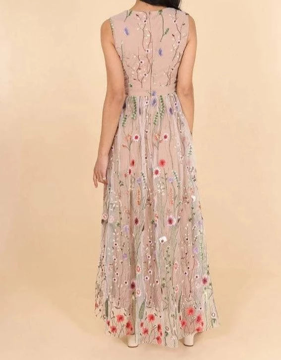 Romantic Floral Dress - Out of the Blue
